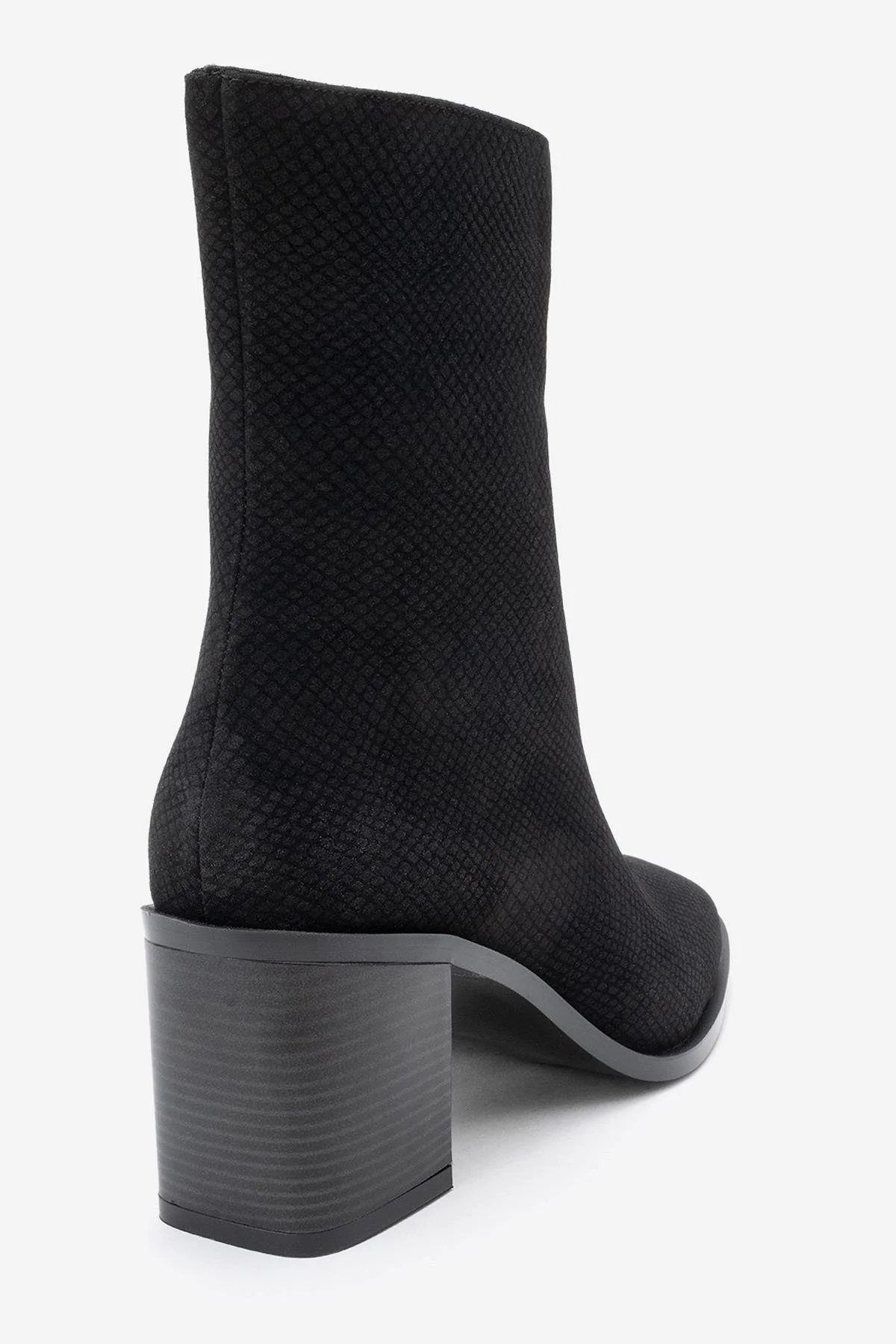 Chara - Black Patterned Block Heel Boot (Women) - Image 5