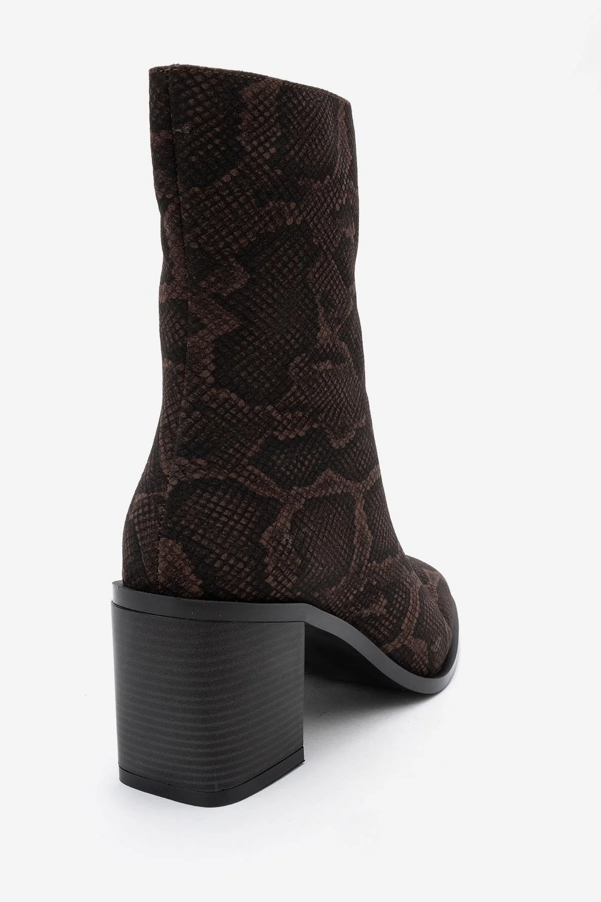 Chara - Brown Patterned Block Heel Boot (Women) - Image 5