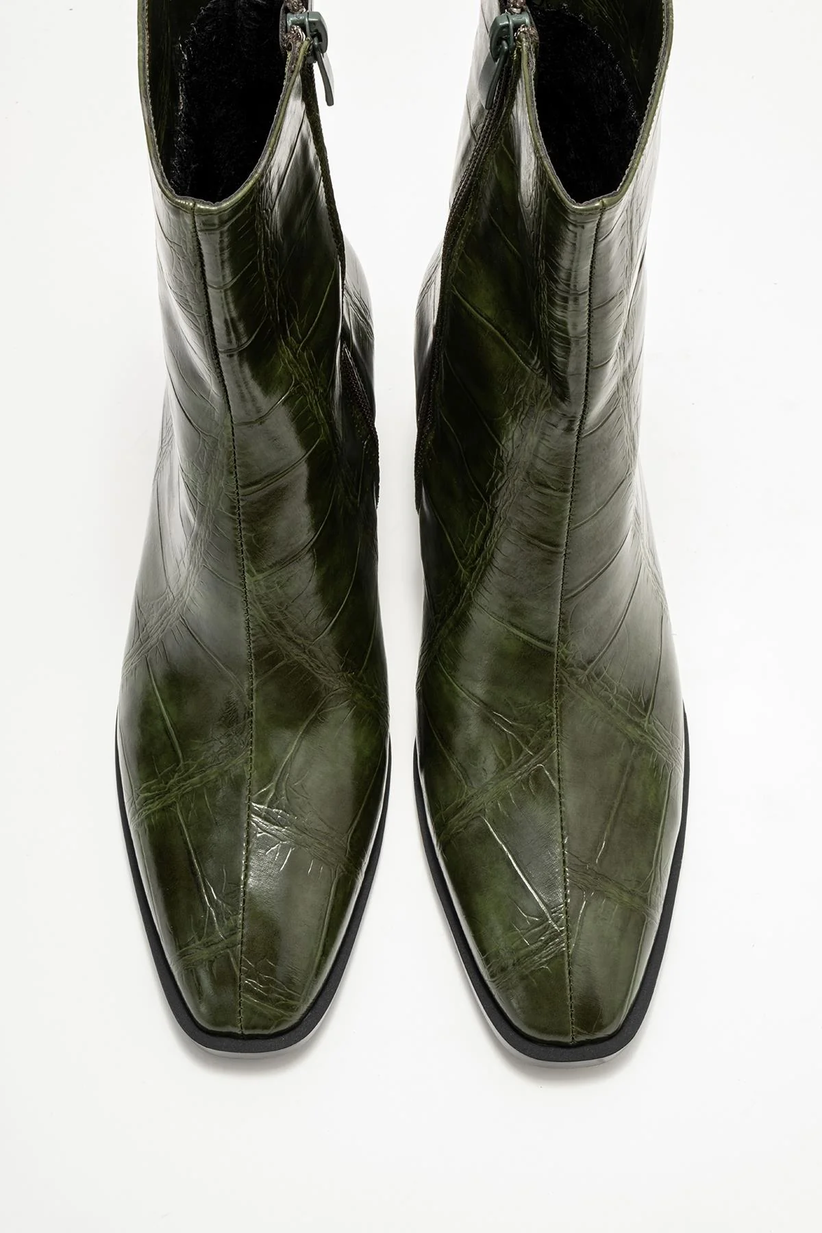 Chara - Green Printed Block Heel Boot (Women) - Image 2