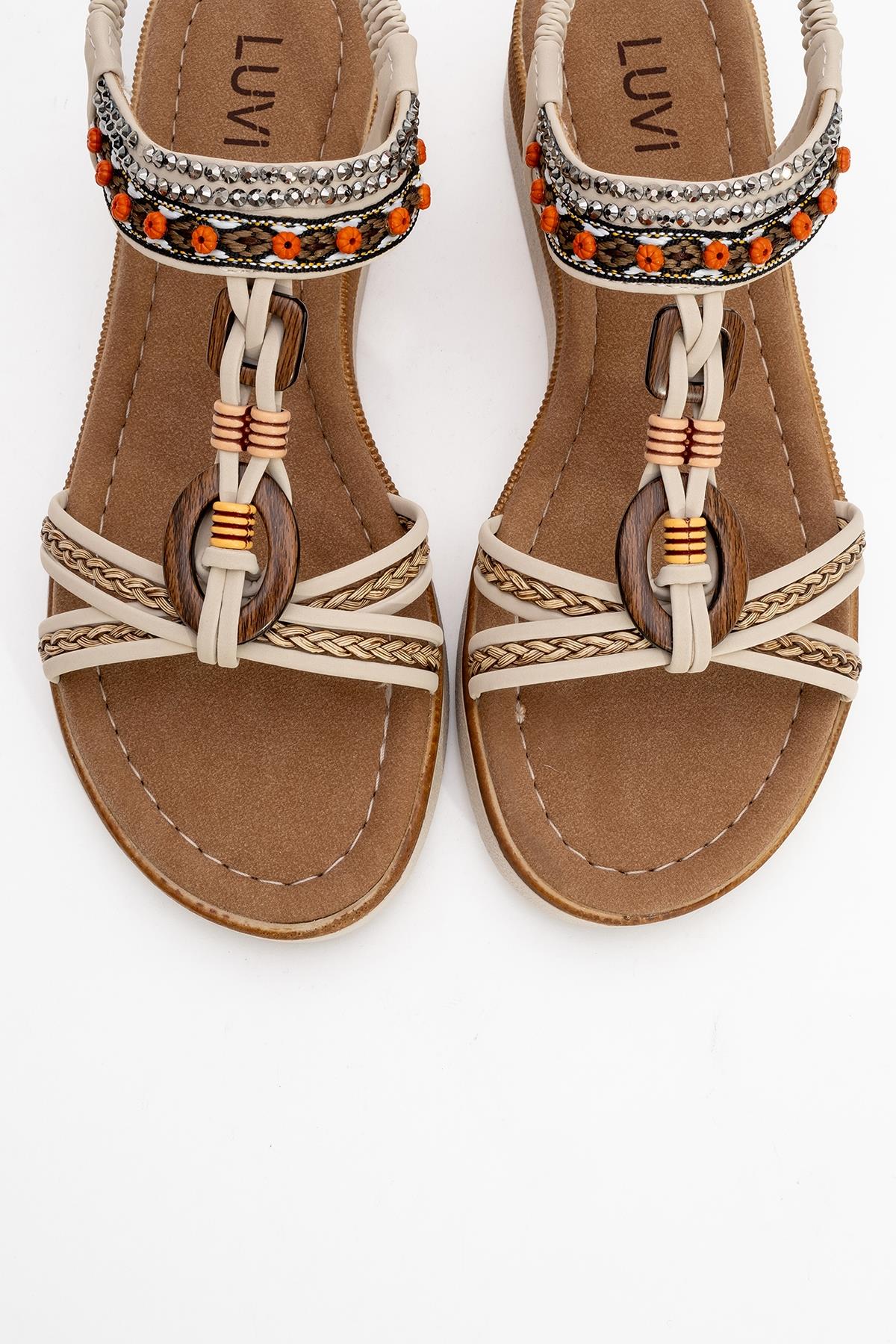 CHER Beige Braided Strap Sandal (Women) - Image 2