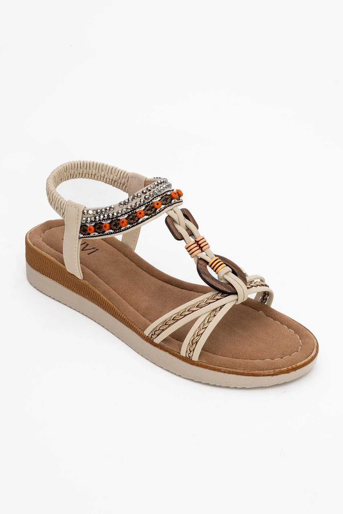 CHER Beige Braided Strap Sandal (Women) - Image 3