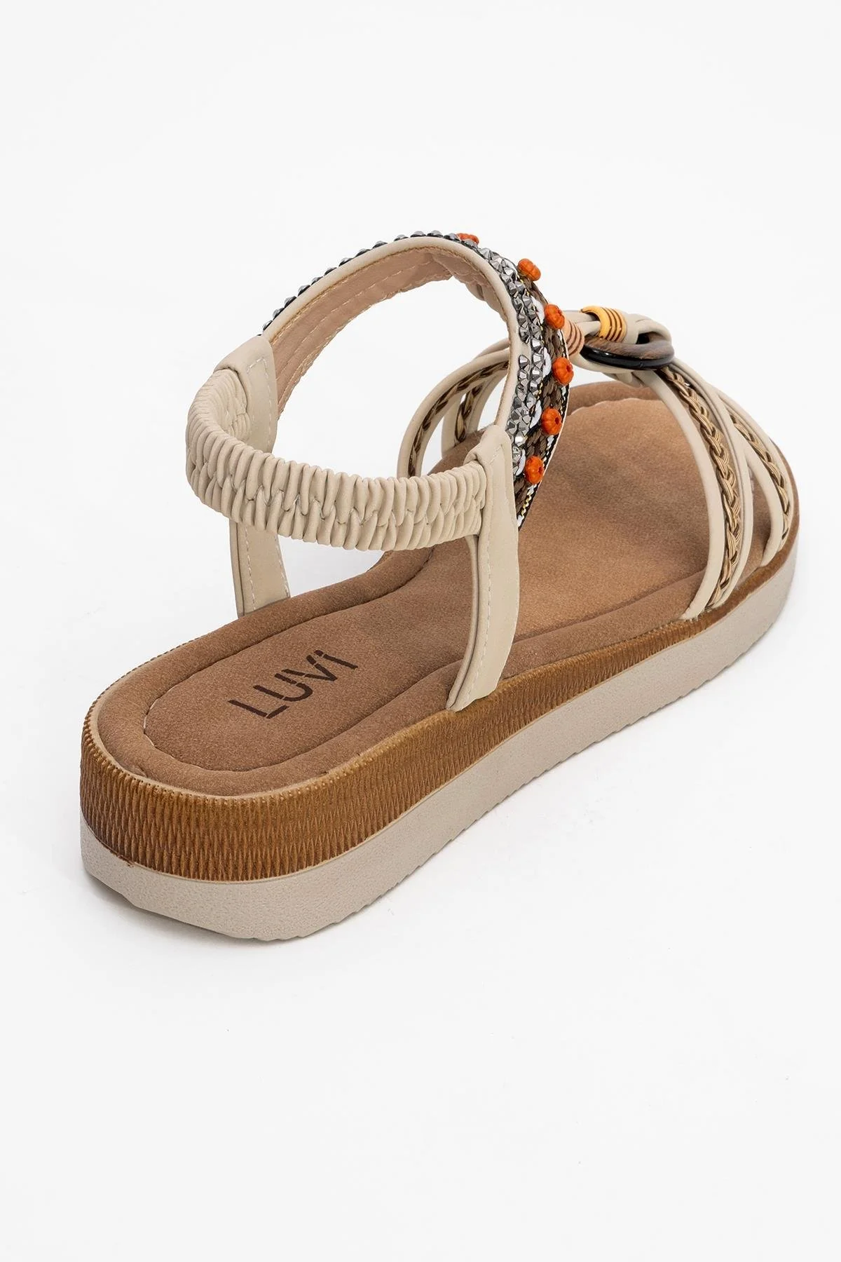 CHER Beige Braided Strap Sandal (Women) - Image 5