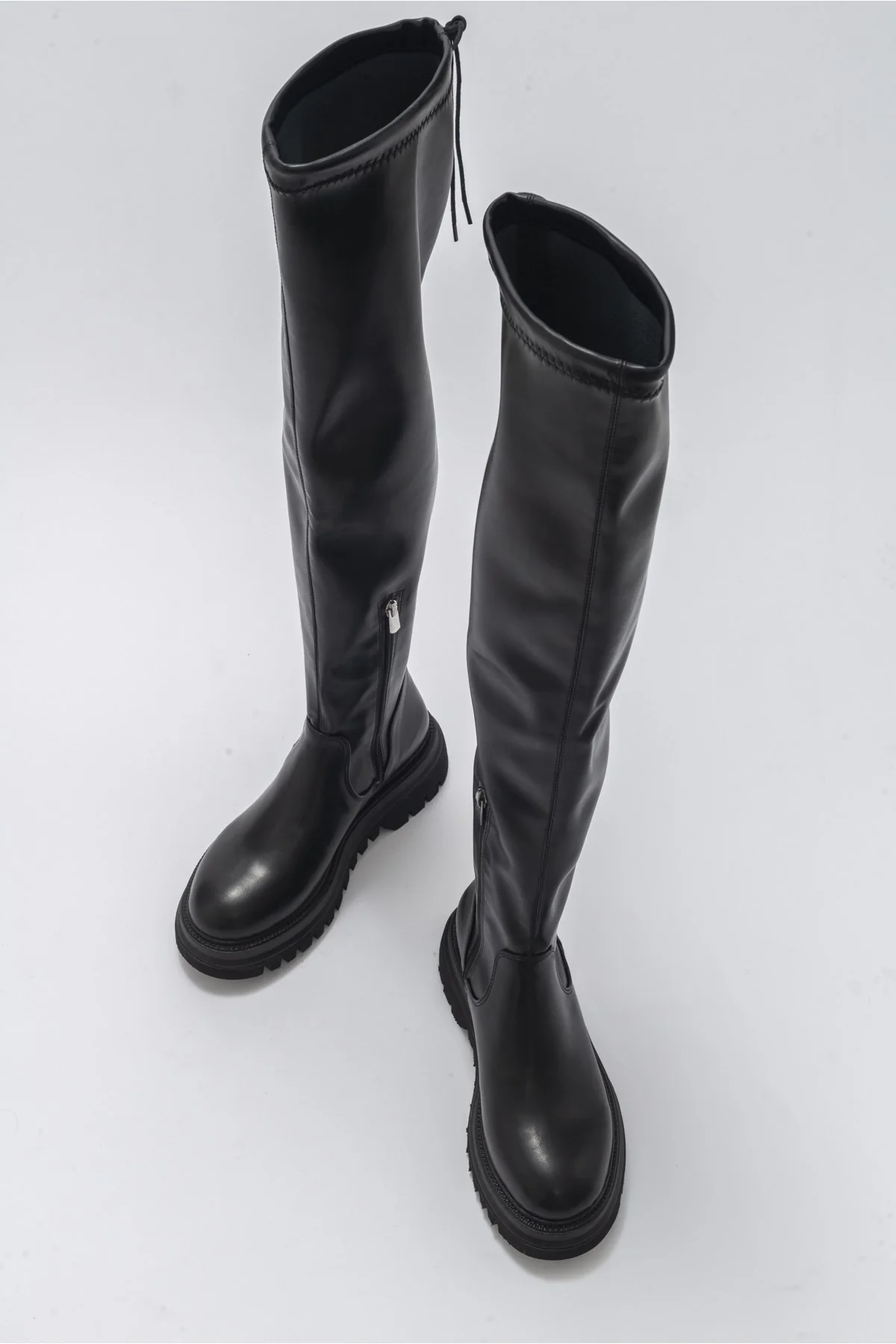 Chip - Black Knee-High Boot (Women) - Image 4