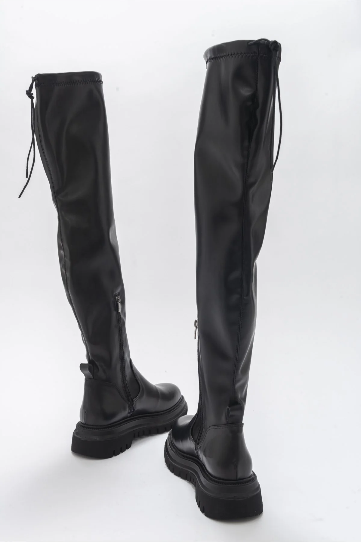 Chip - Black Knee-High Boot (Women) - Image 5