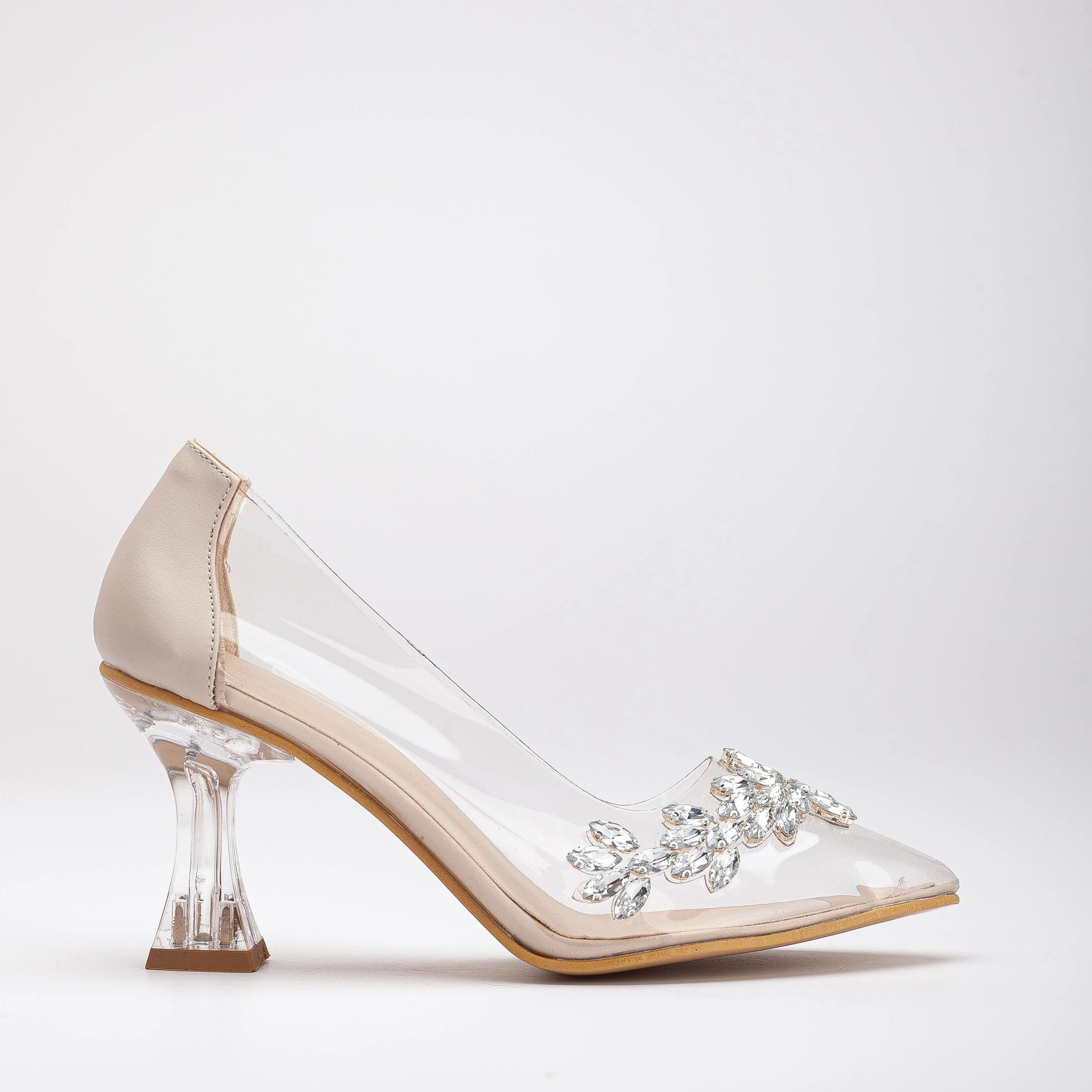 Cinderella - Beige Transparent High Heels