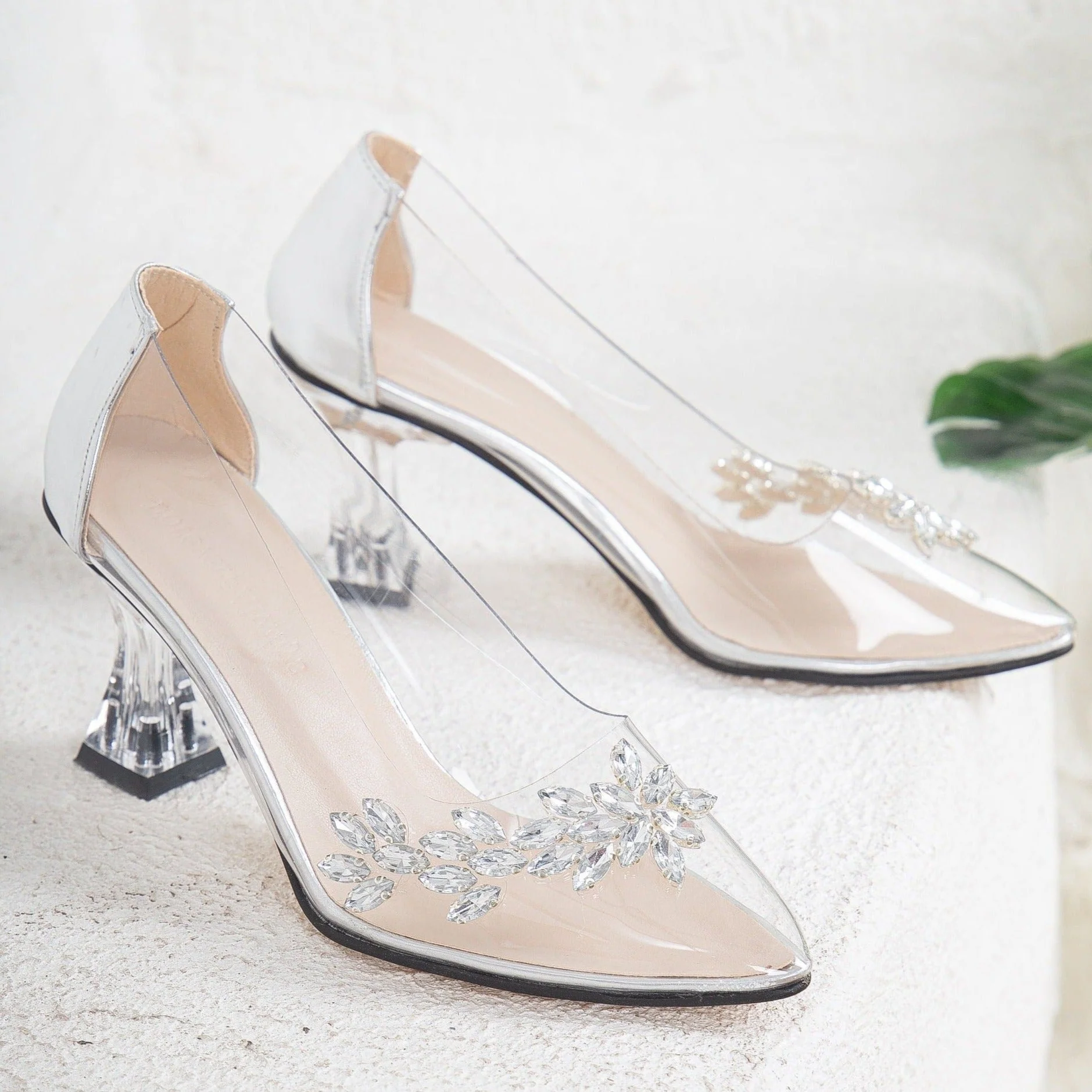 Cinderella - Silver Transparent High Heels - Image 6