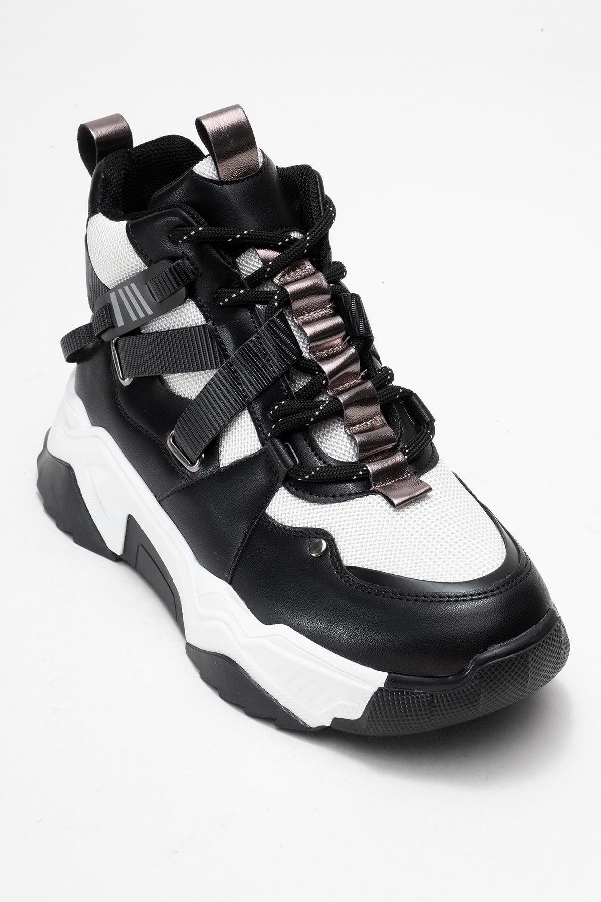 Seraphine - Black And White Zip And Lace-Up Sport Boot (Women) - Image 3