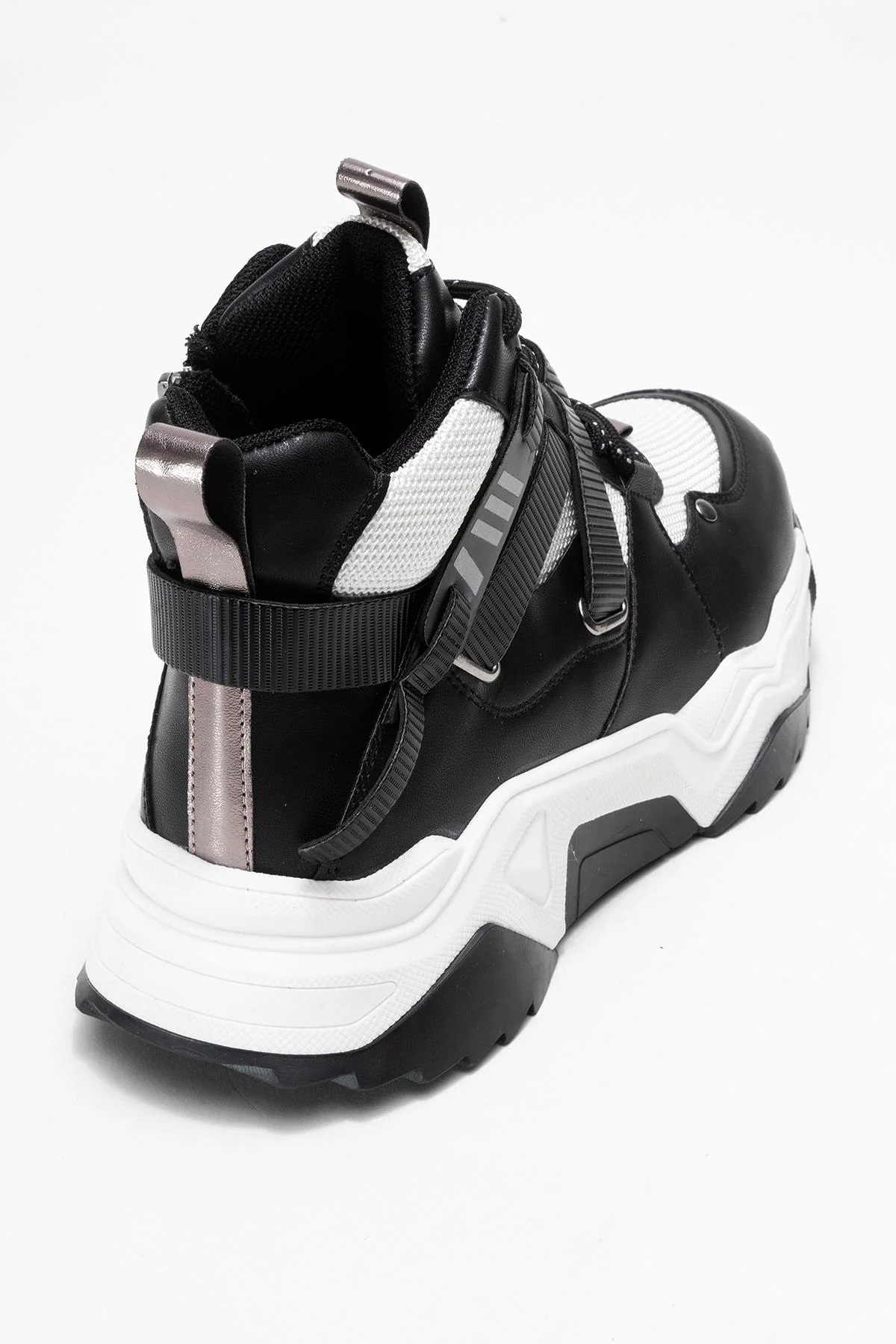 Seraphine - Black And White Zip And Lace-Up Sport Boot (Women) - Image 5