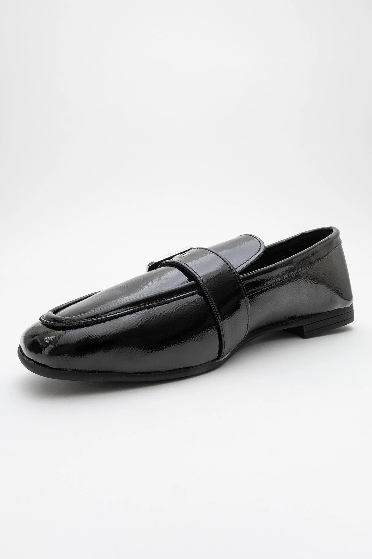 Clarion - Black Patent Leather Loafers (Women) - Image 3