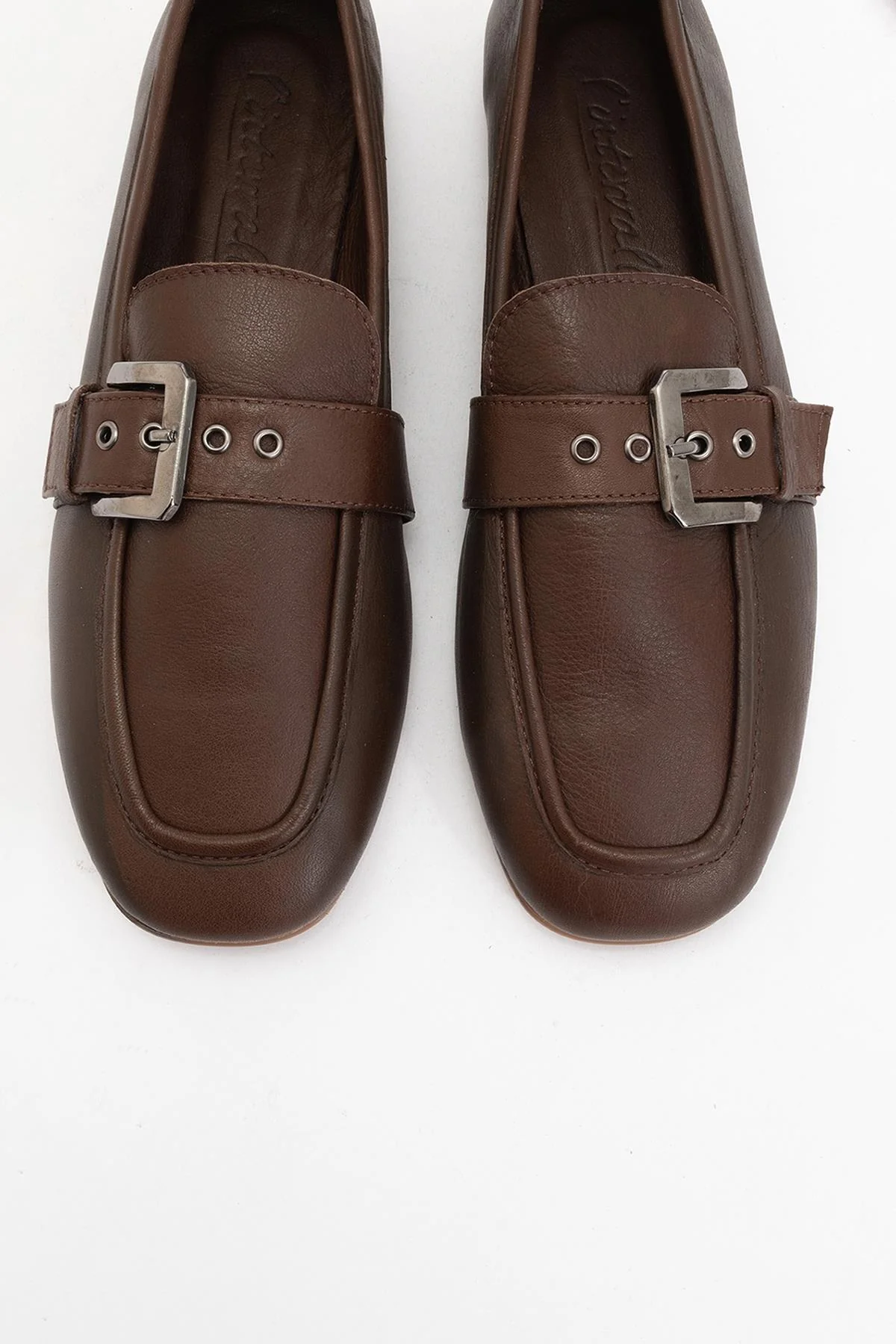 Clarion - Brown Leather Loafers (Women) - Image 2