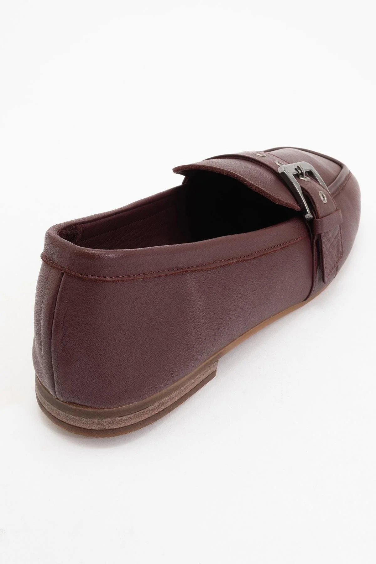 Clarion - Burgundy Brown Leather Loafers (Women) - Image 4
