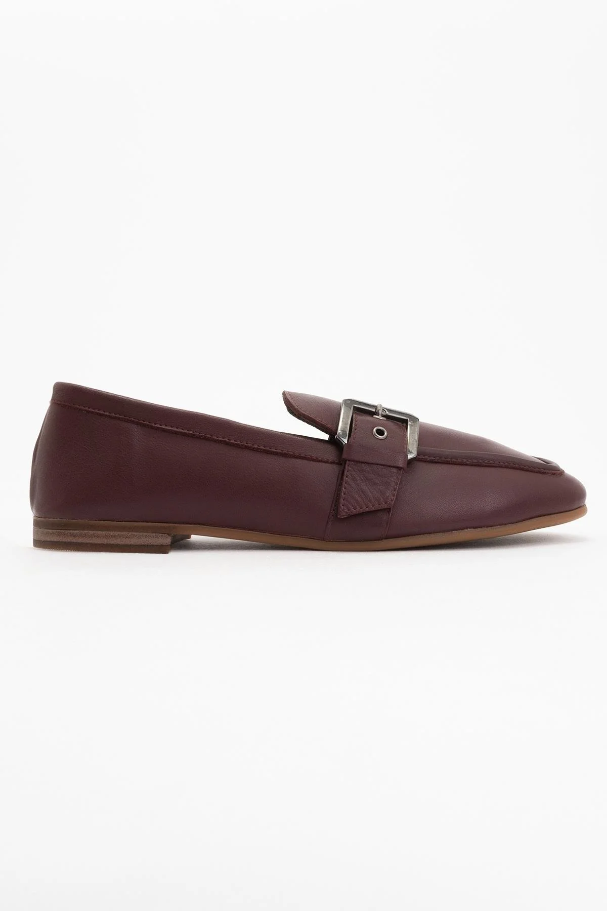 Clarion - Burgundy Brown Leather Loafers (Women) - Image 5