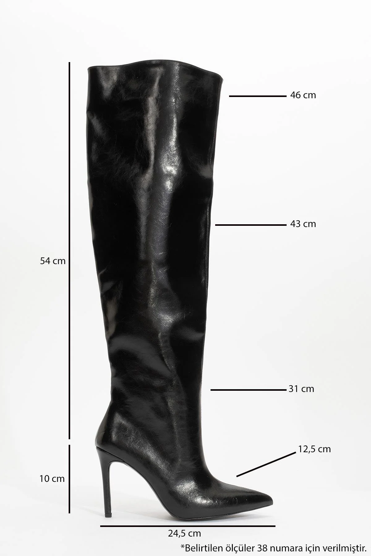 Cleja - Black Slim Heel Over-The-Knee Boot (Women) - Image 5