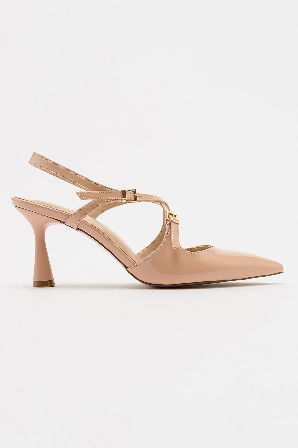 Coje - Beige Patent Pointed Toe Stiletto Pump (Women) - Image 6