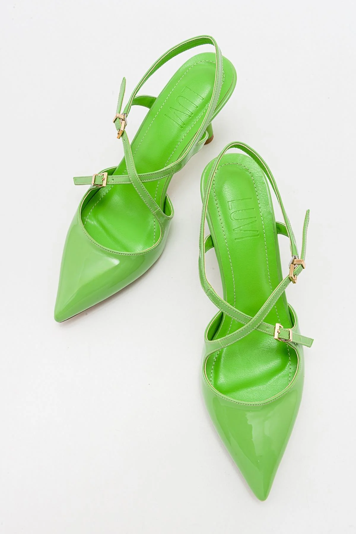 Coje - Pistachio Patent Pointed Toe Stiletto Pump (Women) - Image 2
