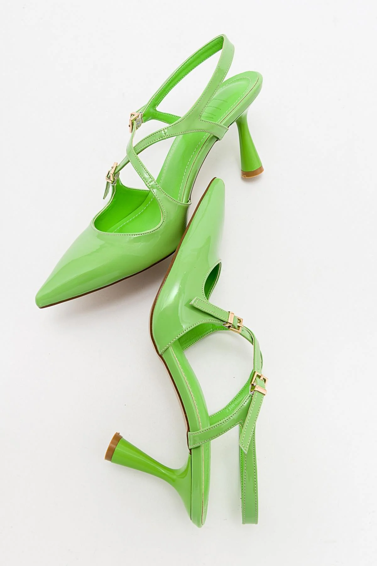 Coje - Pistachio Patent Pointed Toe Stiletto Pump (Women) - Image 3