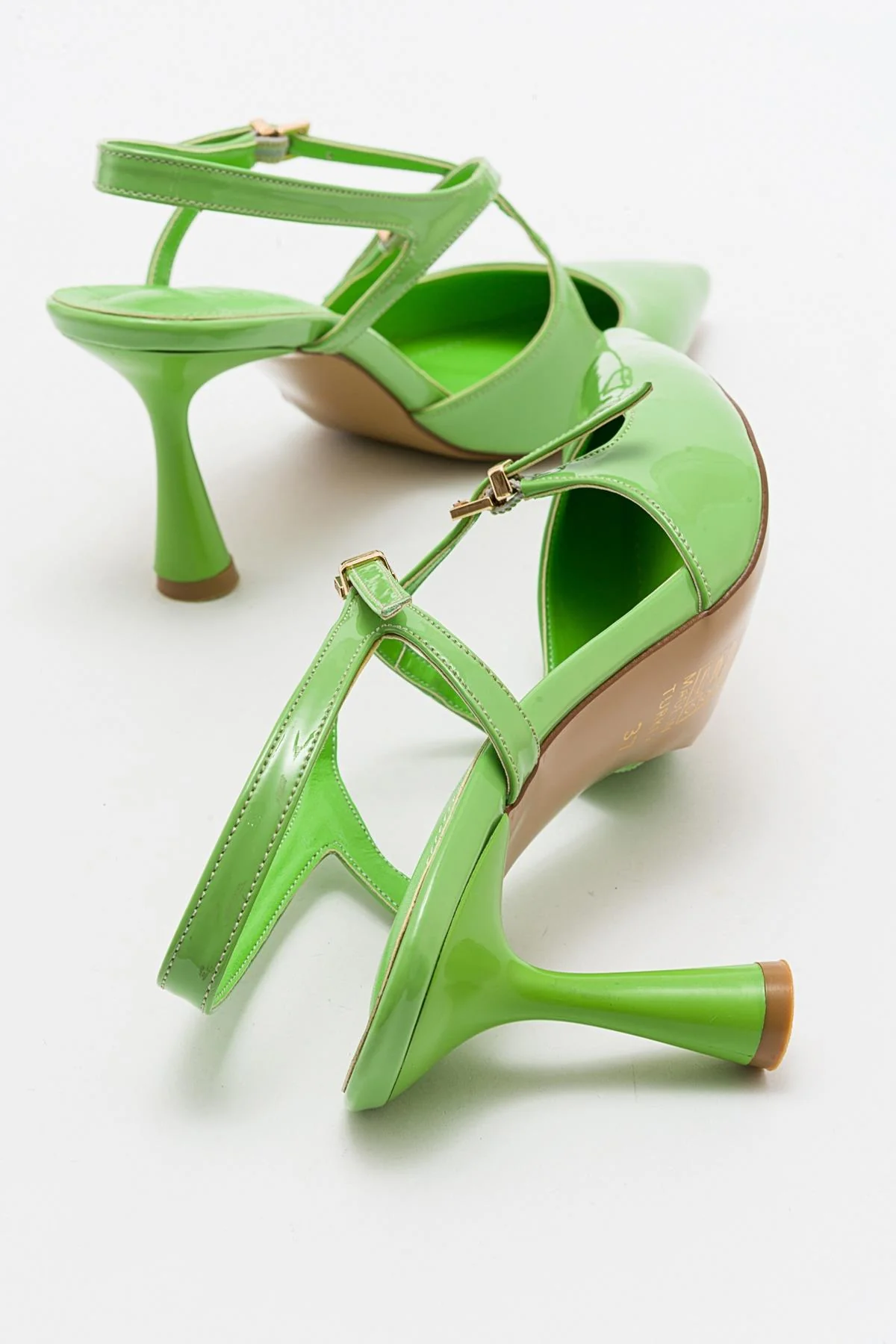 Coje - Pistachio Patent Pointed Toe Stiletto Pump (Women) - Image 4