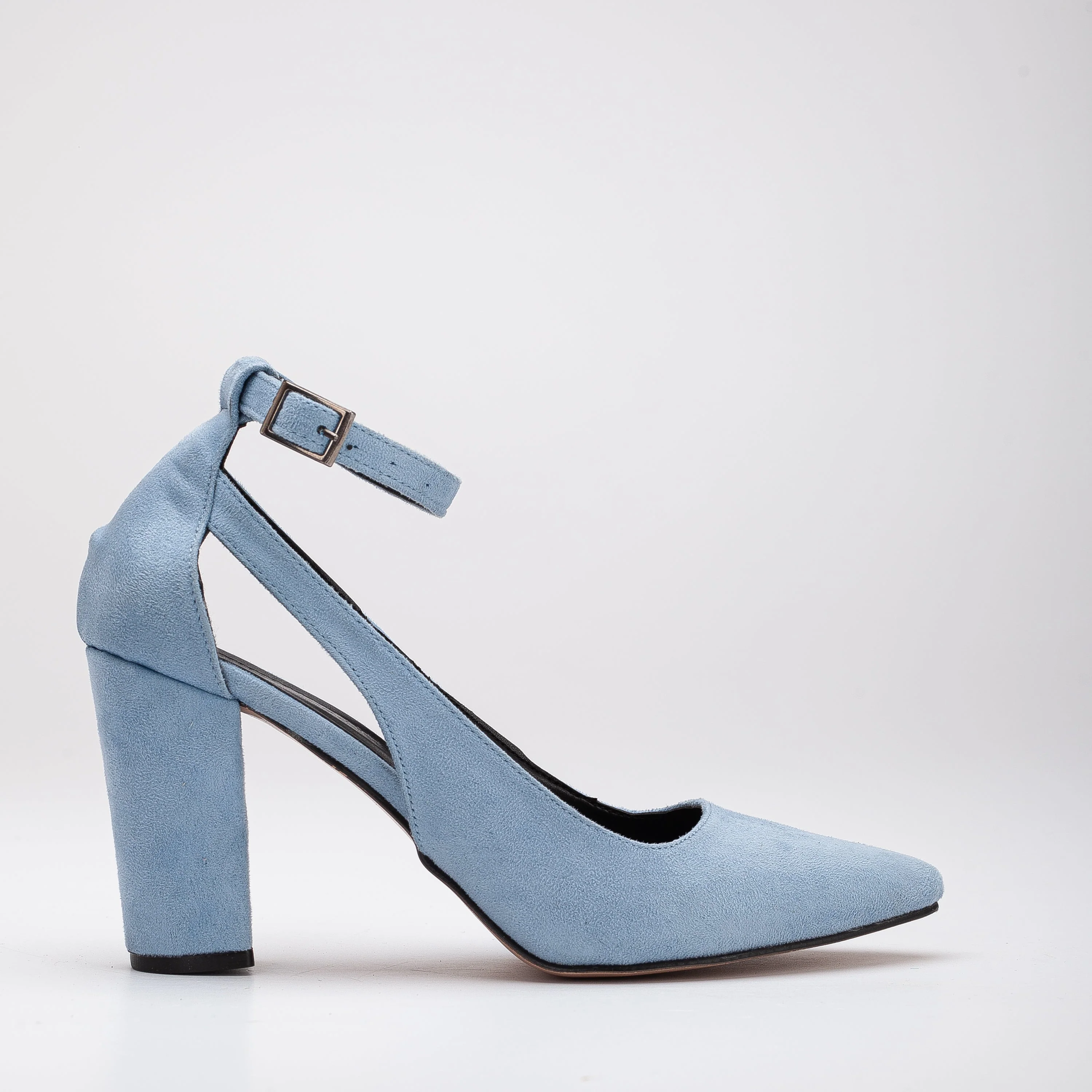 Colette - Baby Blue Suede Heels