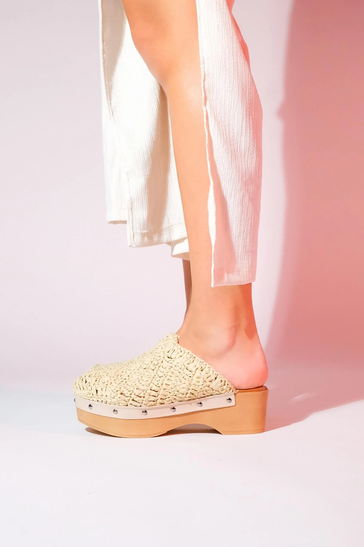 Cooper - Beige Braided Wedge Sandal (Women) - Image 8