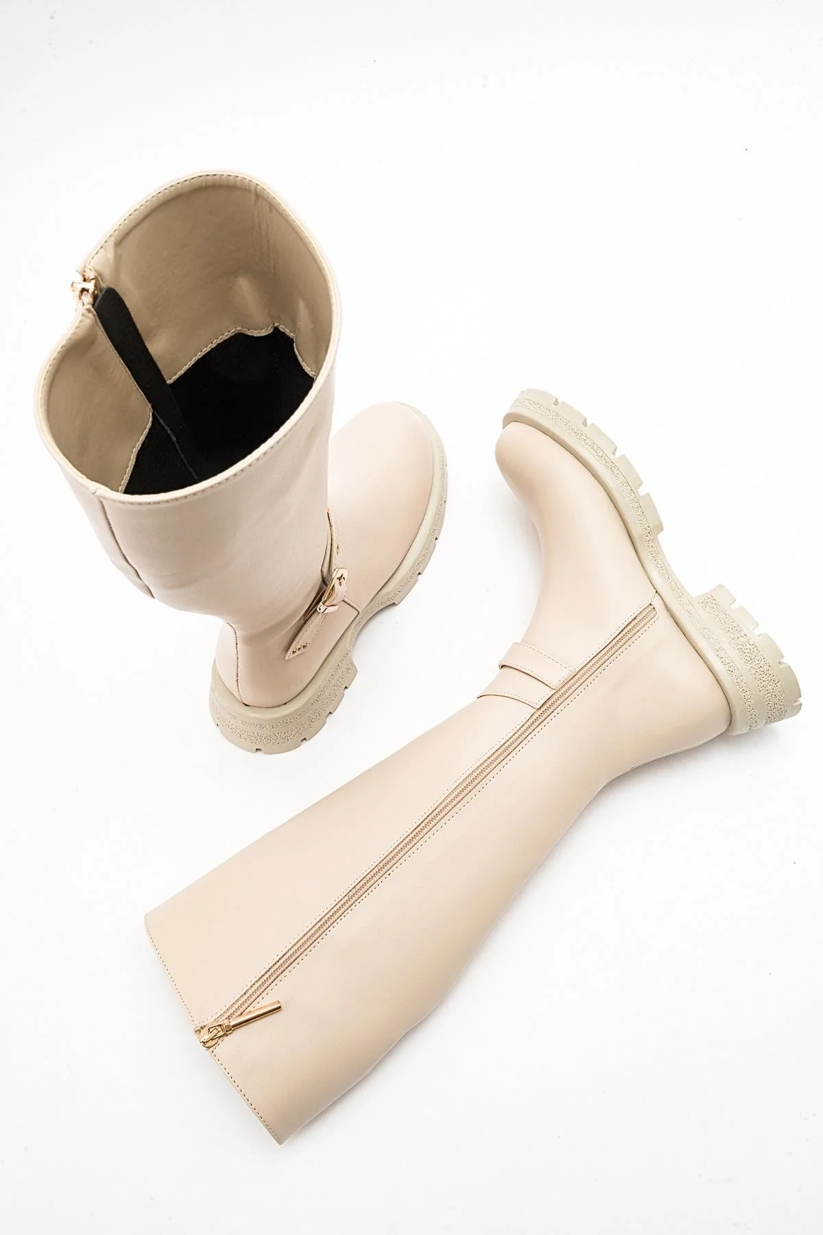 Covela - Beige Knee-High Boot (Women) - Image 2