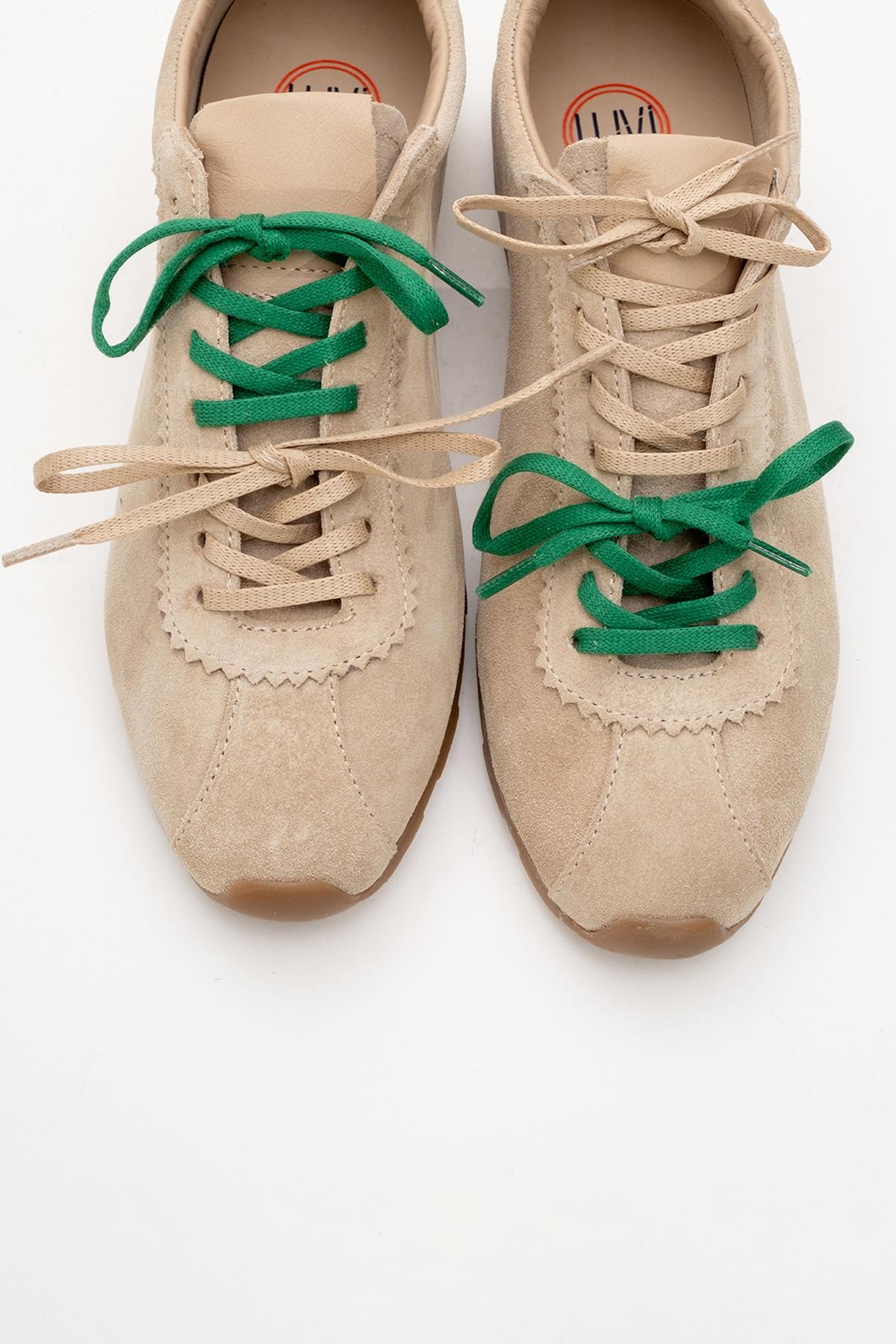 Crea - Beige Leather Sneakers (Women) - Image 3