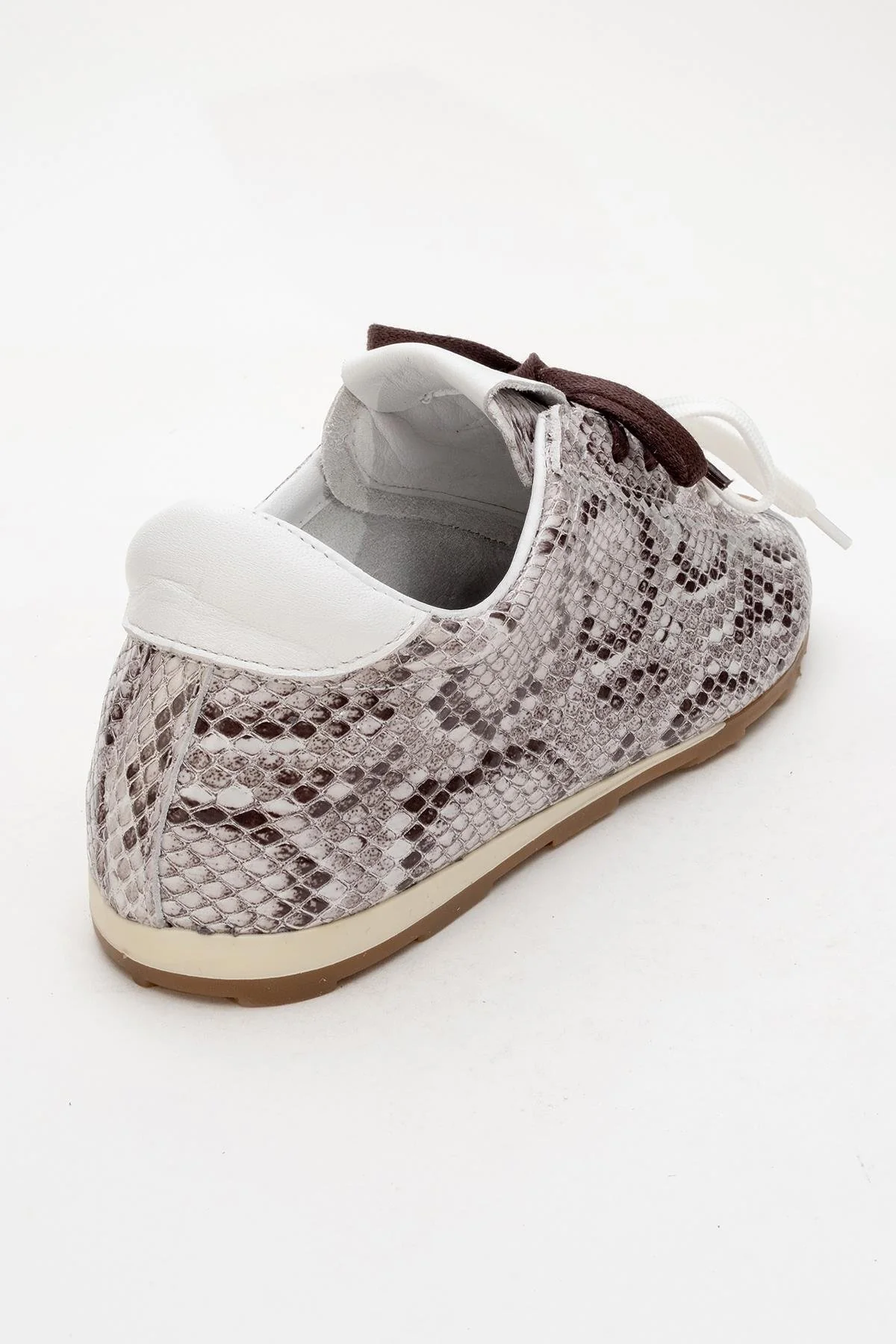 Crea - Gray Croco Leather Sneakers (Women) - Image 5