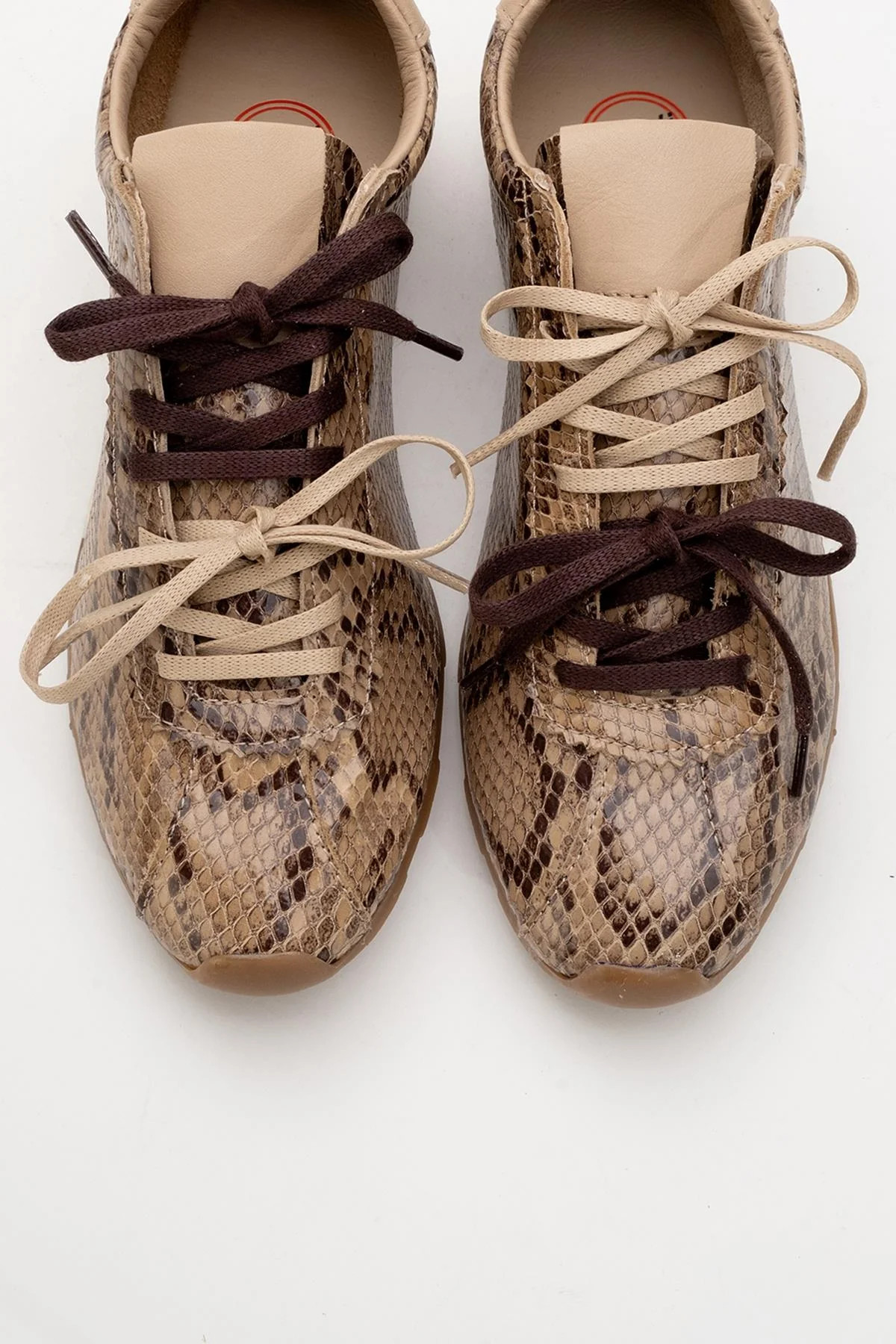 Crea - Light Brown Leather Sneakers (Women) - Image 3