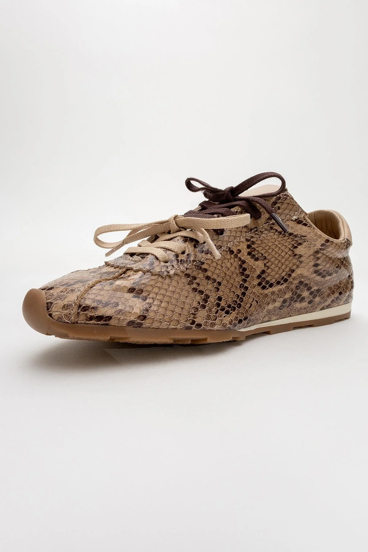 Crea - Light Brown Leather Sneakers (Women) - Image 4