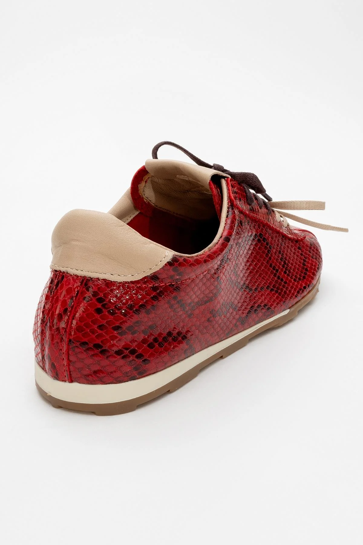 Crea - Red Leather Sneakers (Women) - Image 5