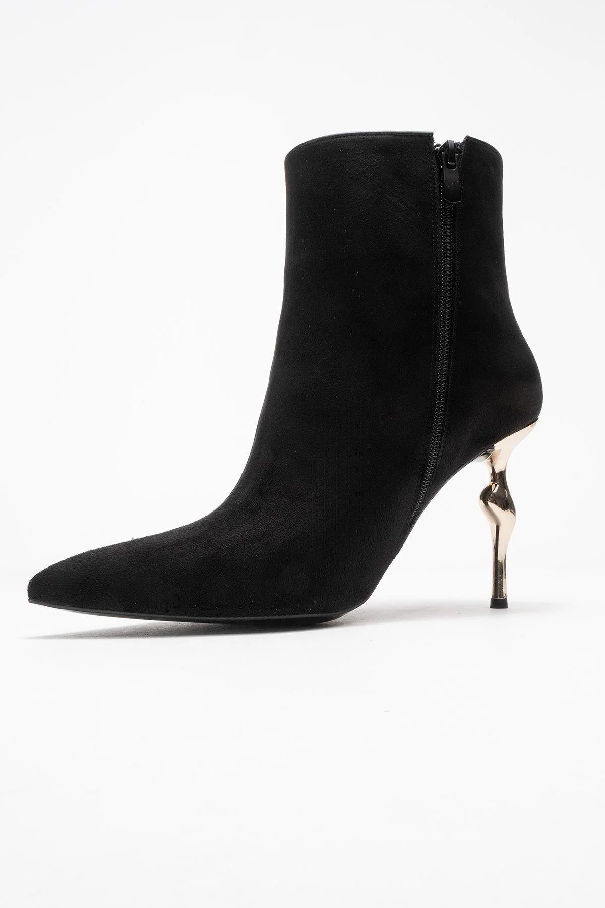 Crista - Black Pointed Toe Heeled Boot (Women) - Image 4