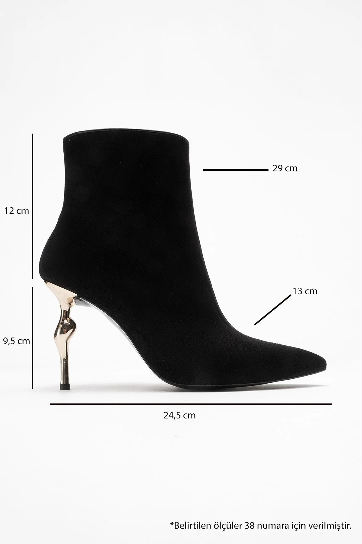 Crista - Black Pointed Toe Heeled Boot (Women) - Image 6