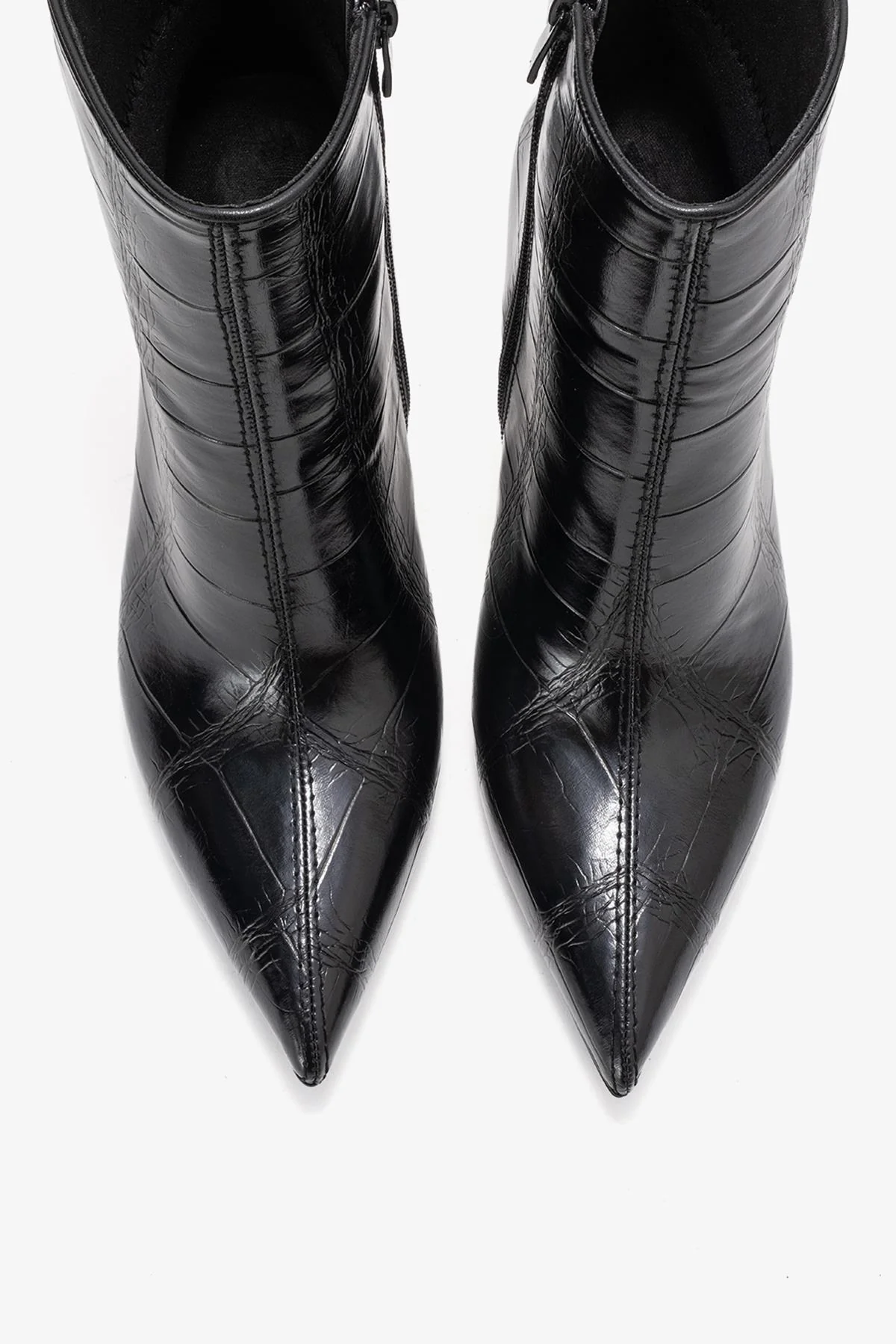 Crista - Black Stiletto Heel Pointed Toe Boot (Women) - Image 2