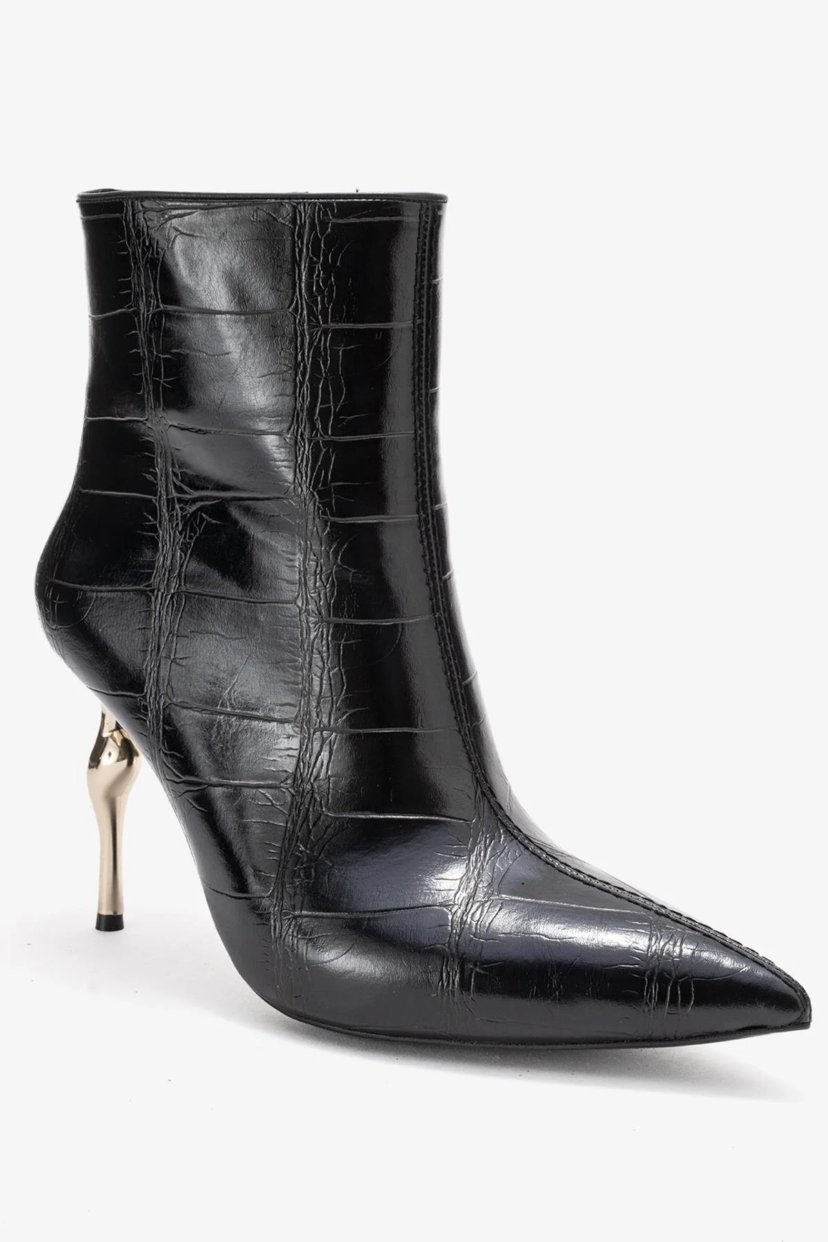 Crista - Black Stiletto Heel Pointed Toe Boot (Women) - Image 3