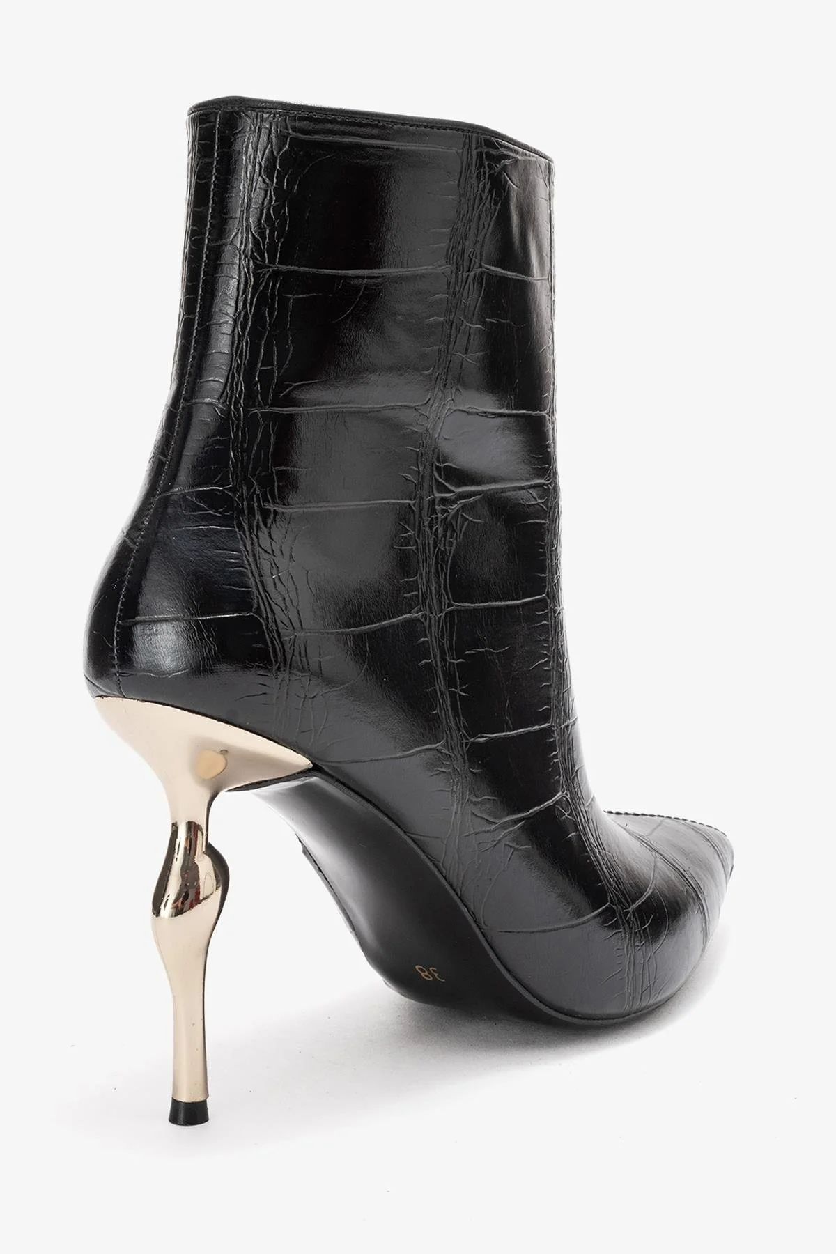 Crista - Black Stiletto Heel Pointed Toe Boot (Women) - Image 5