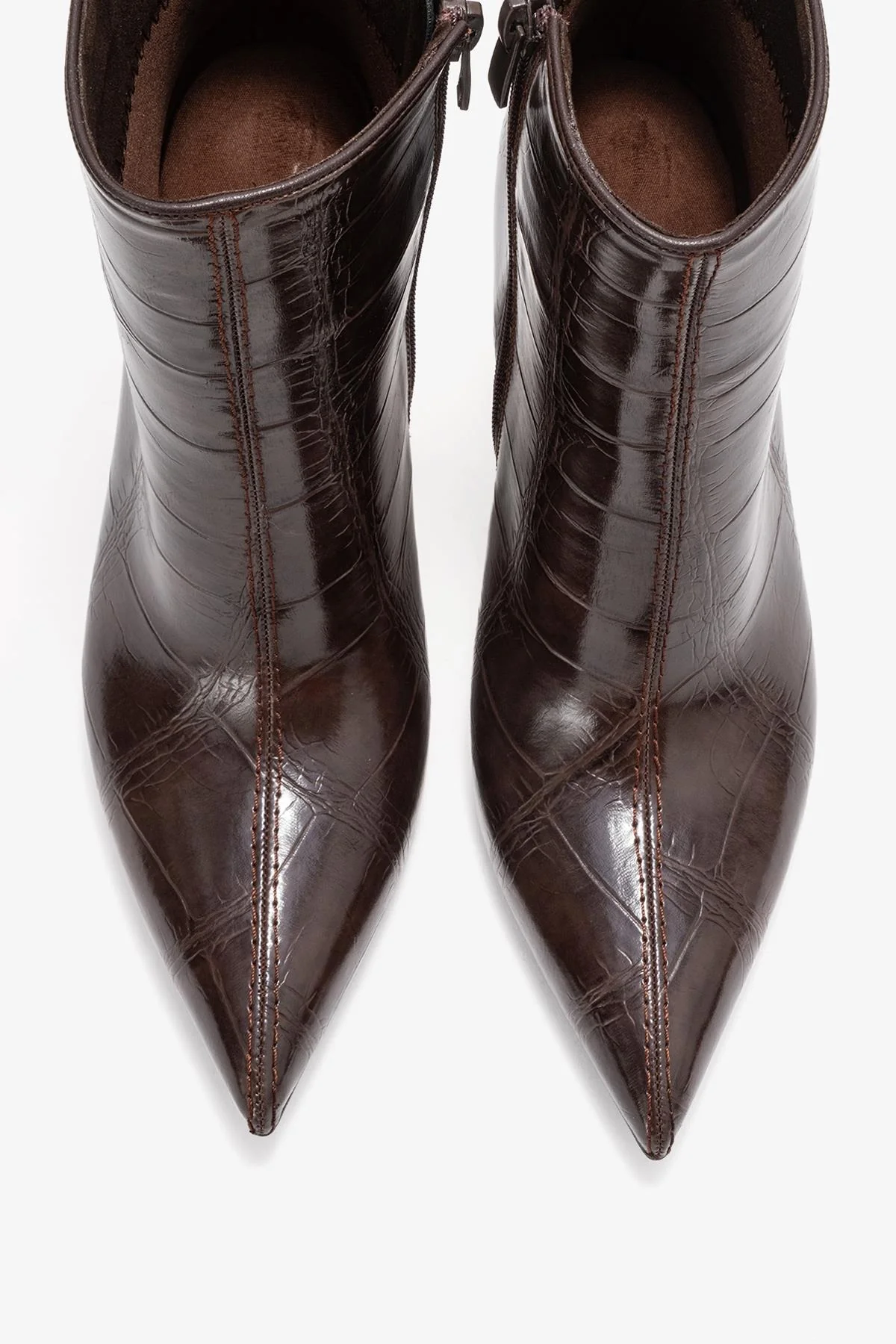 Crista - Brown Stiletto Heel Pointed Toe Boot (Women) - Image 2