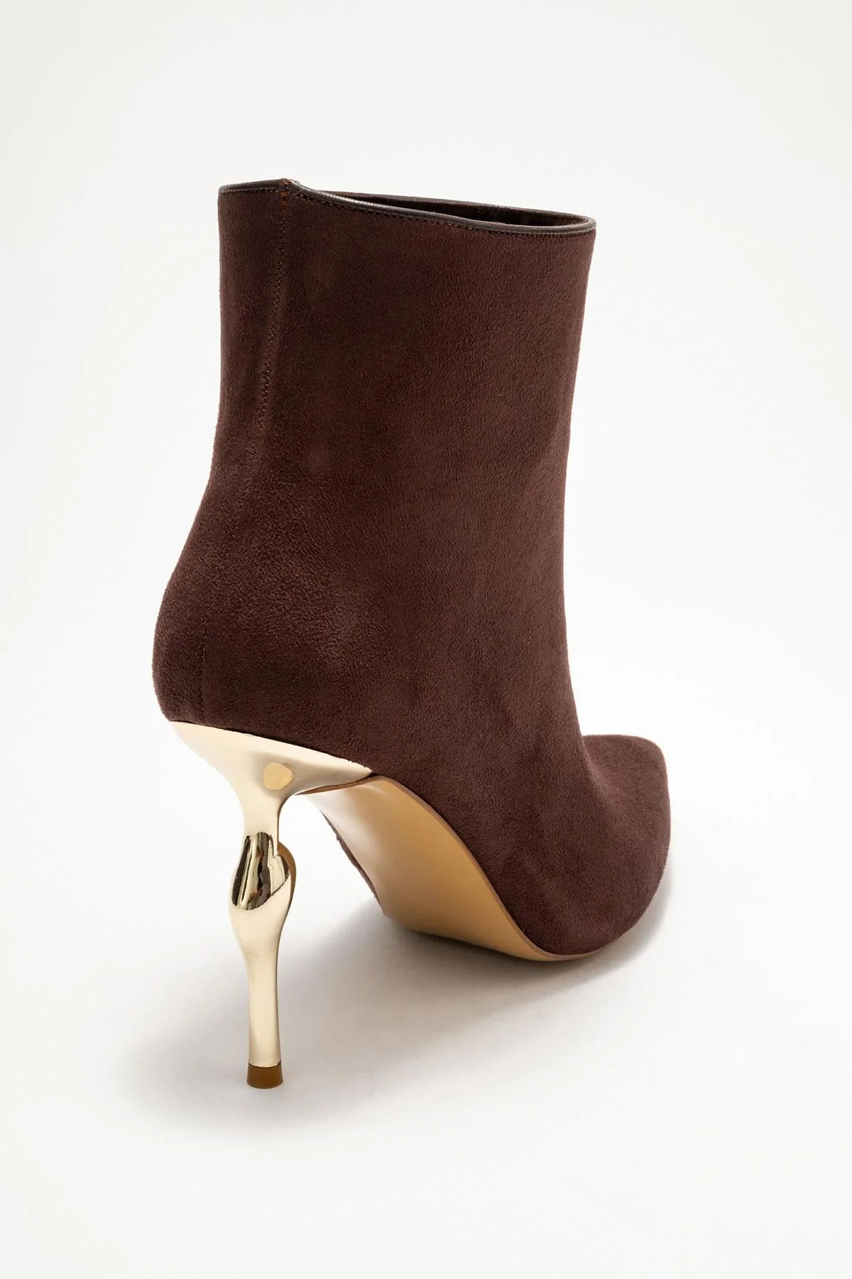 Crista - Brown Suede Pointed Toe Heeled Boot (Women) - Image 5