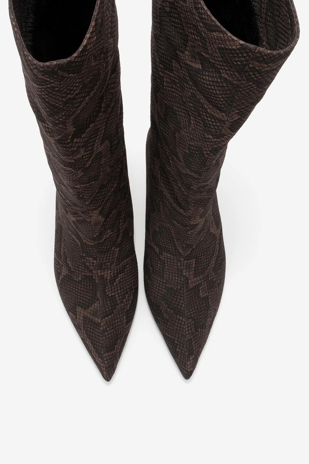Crow - Brown Patterned Pointed Toe Ankle Boot (Women) - Image 2