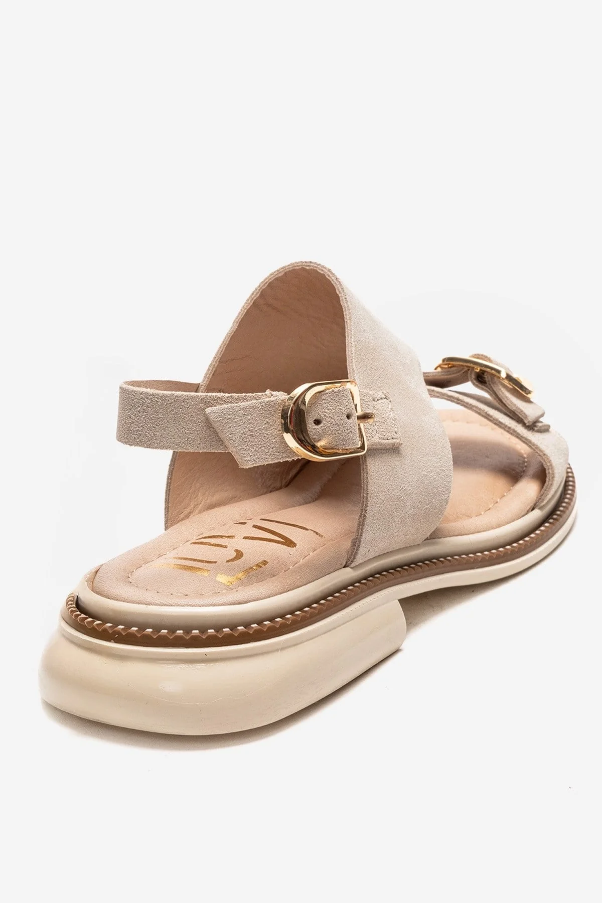 CRUEL - Beige Genuine Suede Leather Sandal (Women) - Image 5