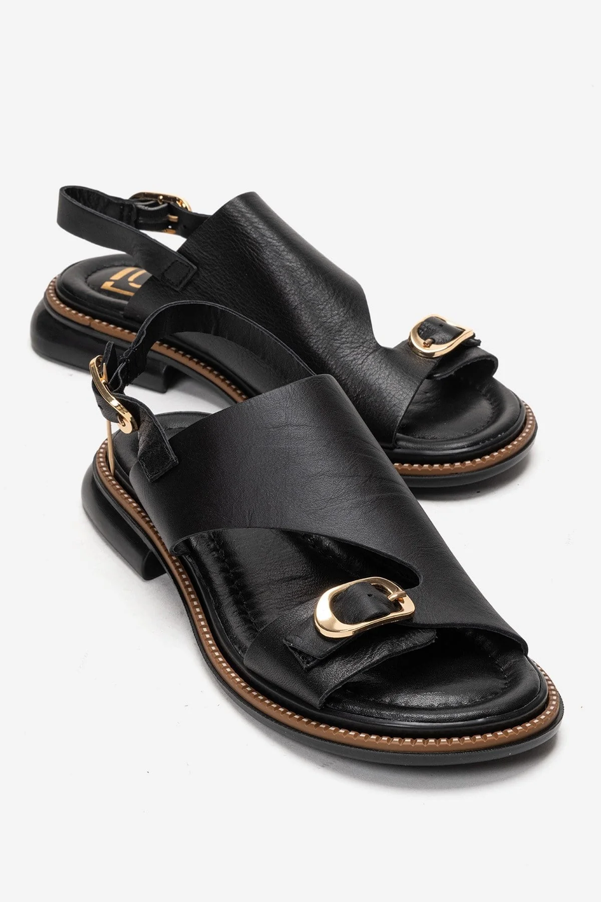 CRUEL - Black Genuine Leather Sandal (Women)