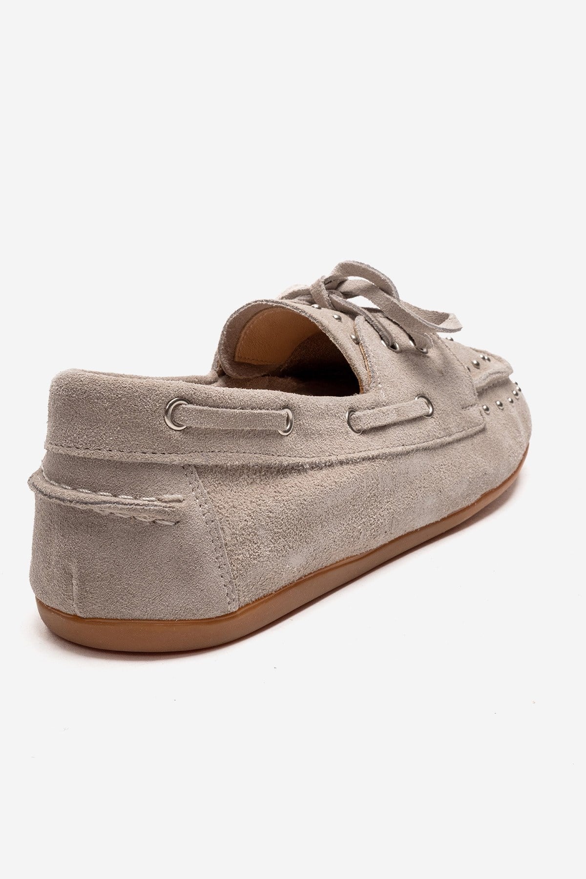 CUESTA - Beige Genuine Suede Leather Loafer (Women) - Image 5