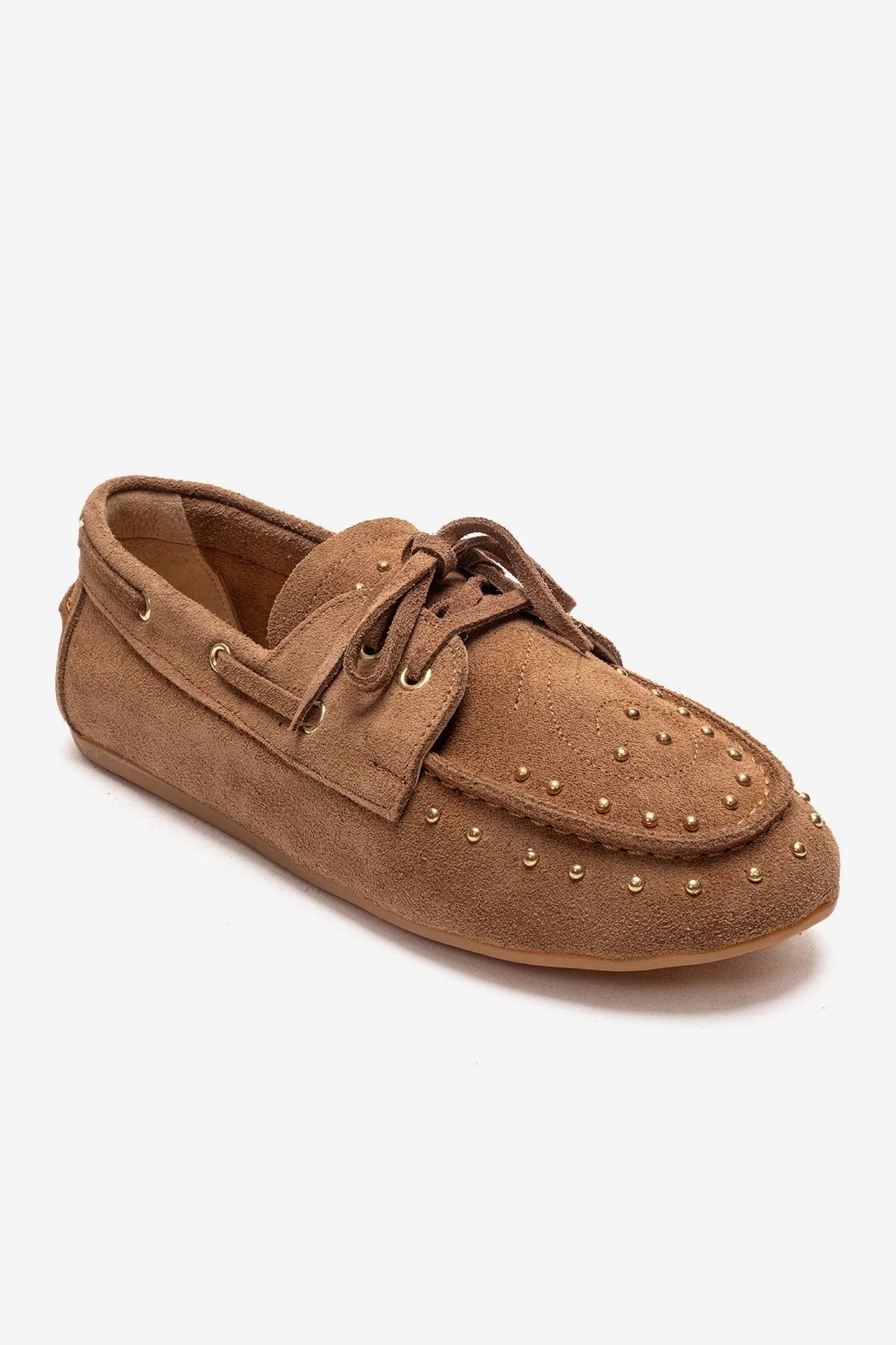 CUESTA - Taupe Genuine Leather Loafer Shoe (Women) - Image 3