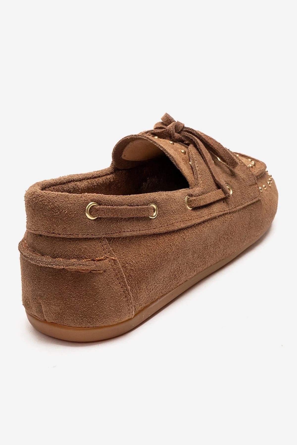 CUESTA - Taupe Genuine Leather Loafer Shoe (Women) - Image 5