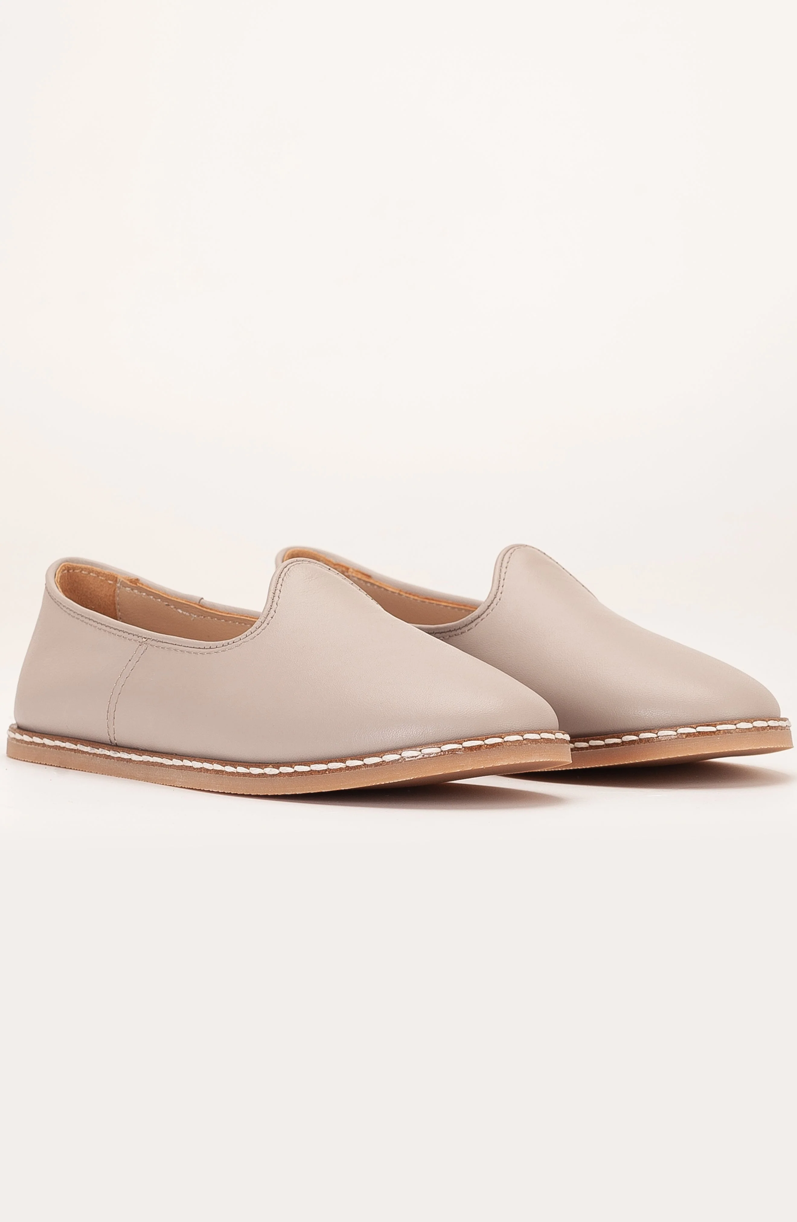 Dalya - Beige Leather Slip On (Women) - Image 3