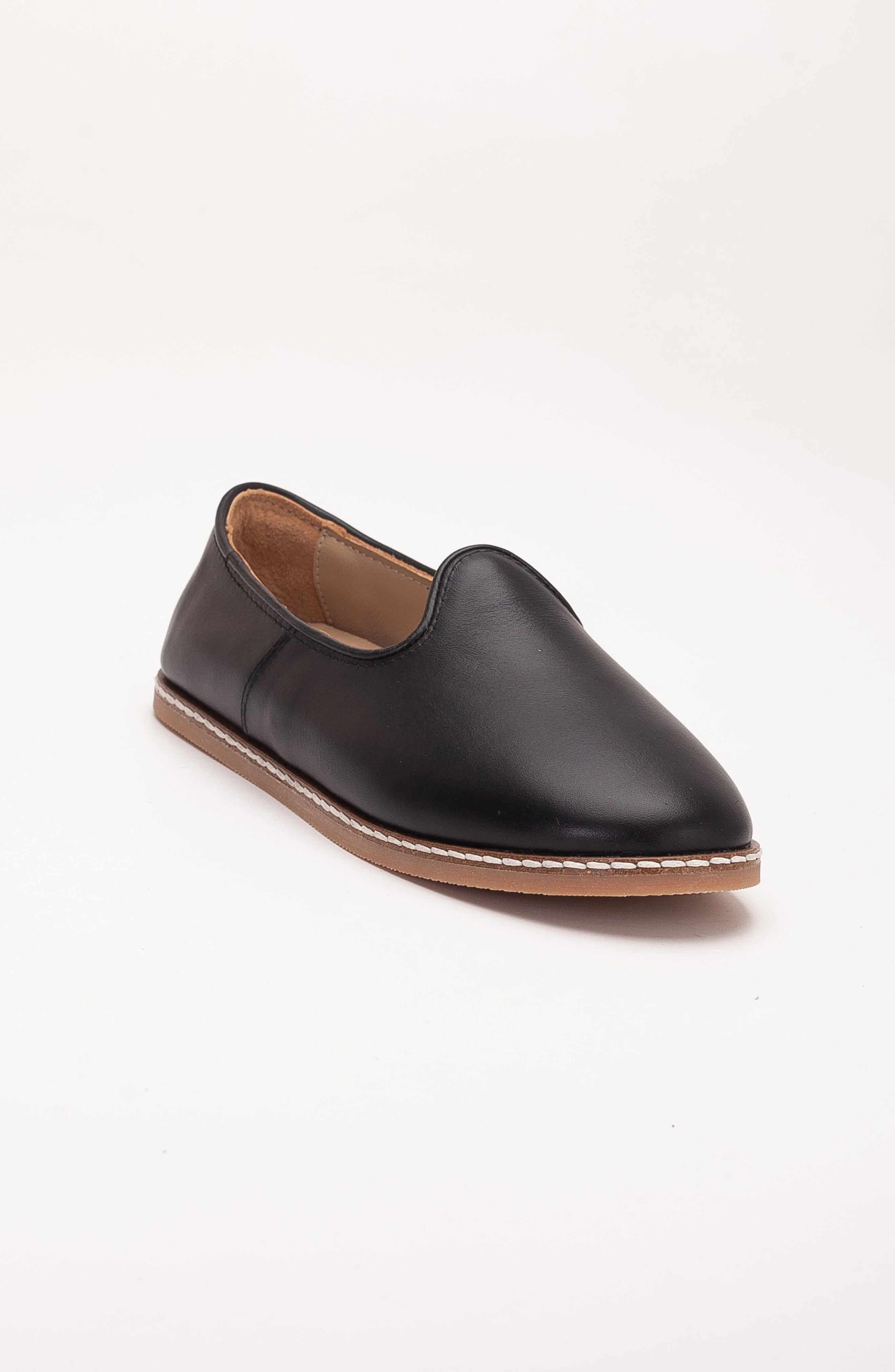 Dalya - Black Leather Slip On (Women) - Image 2