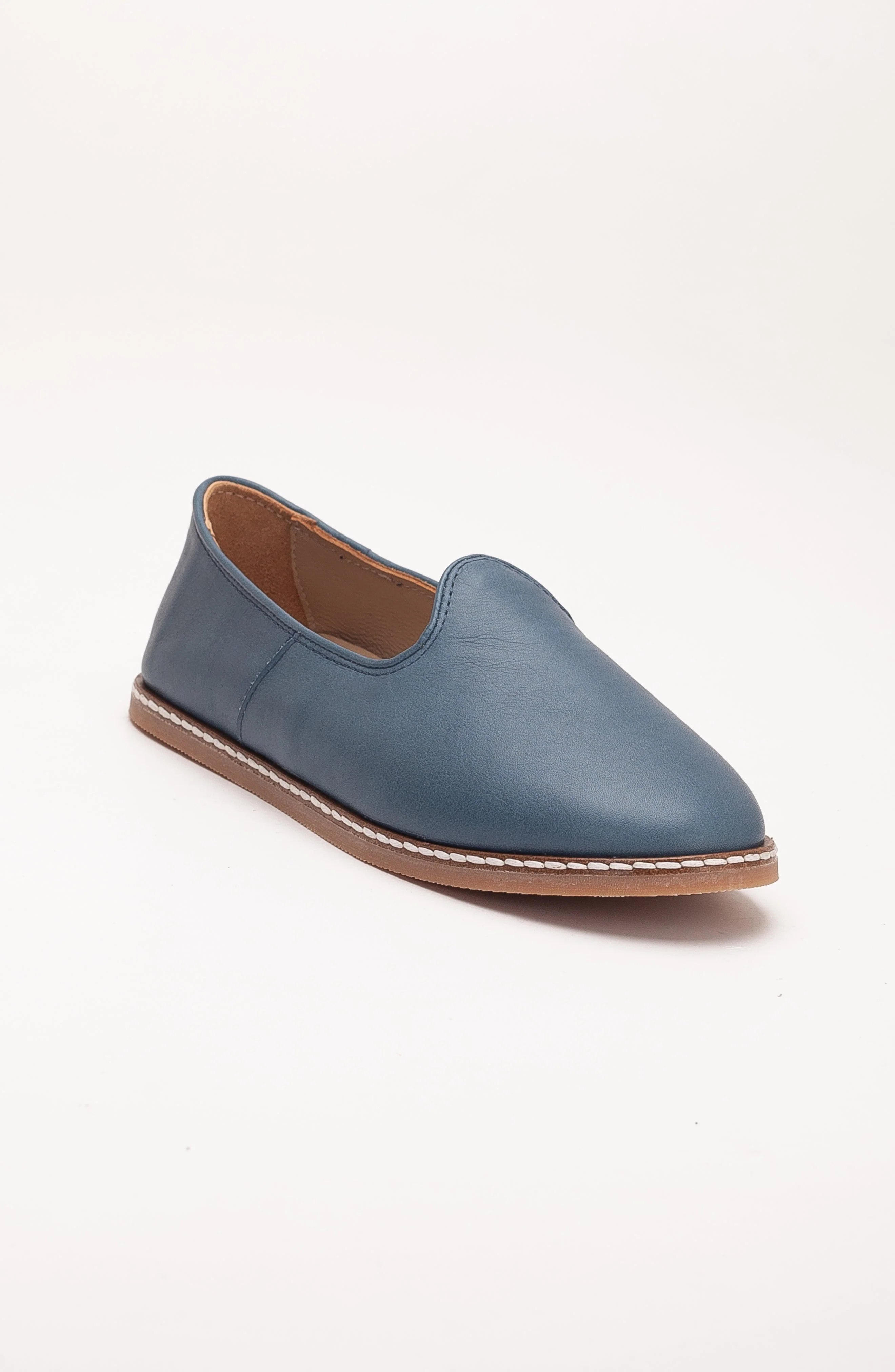 Dalya - Blue Leather Slip On (Women) - Image 2