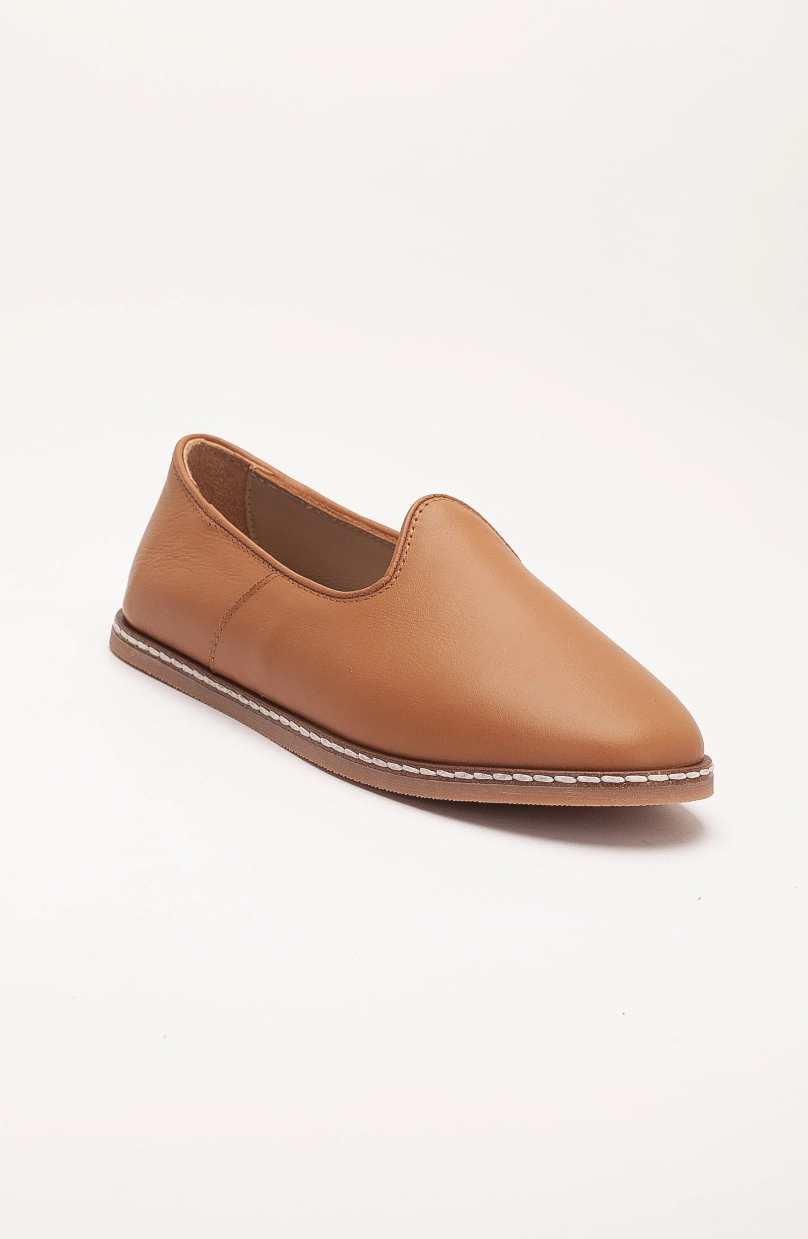 Dalya - Cognac Brown Leather Slip On (Women) - Image 2