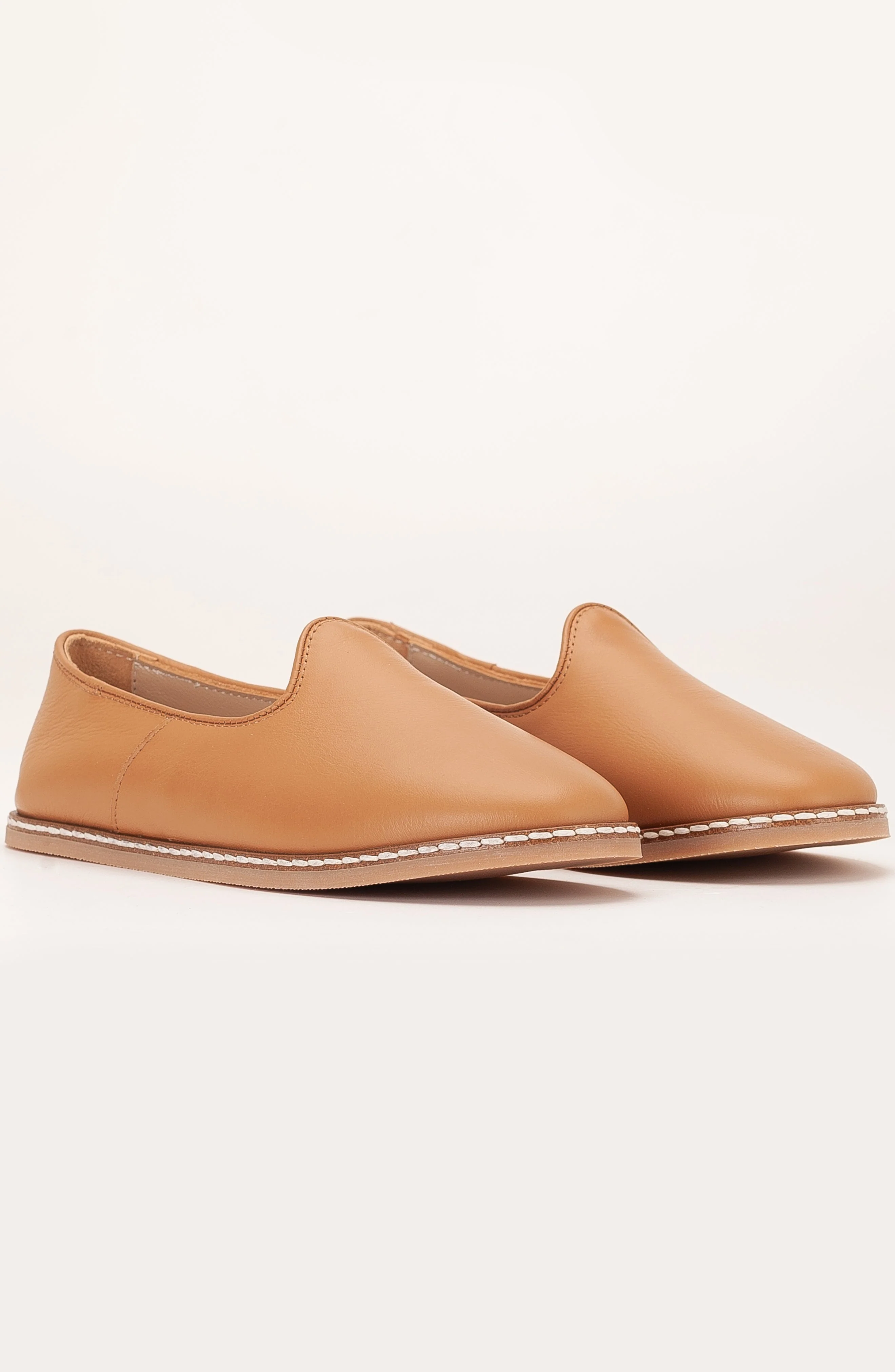 Dalya - Cognac Brown Leather Slip On (Women) - Image 3