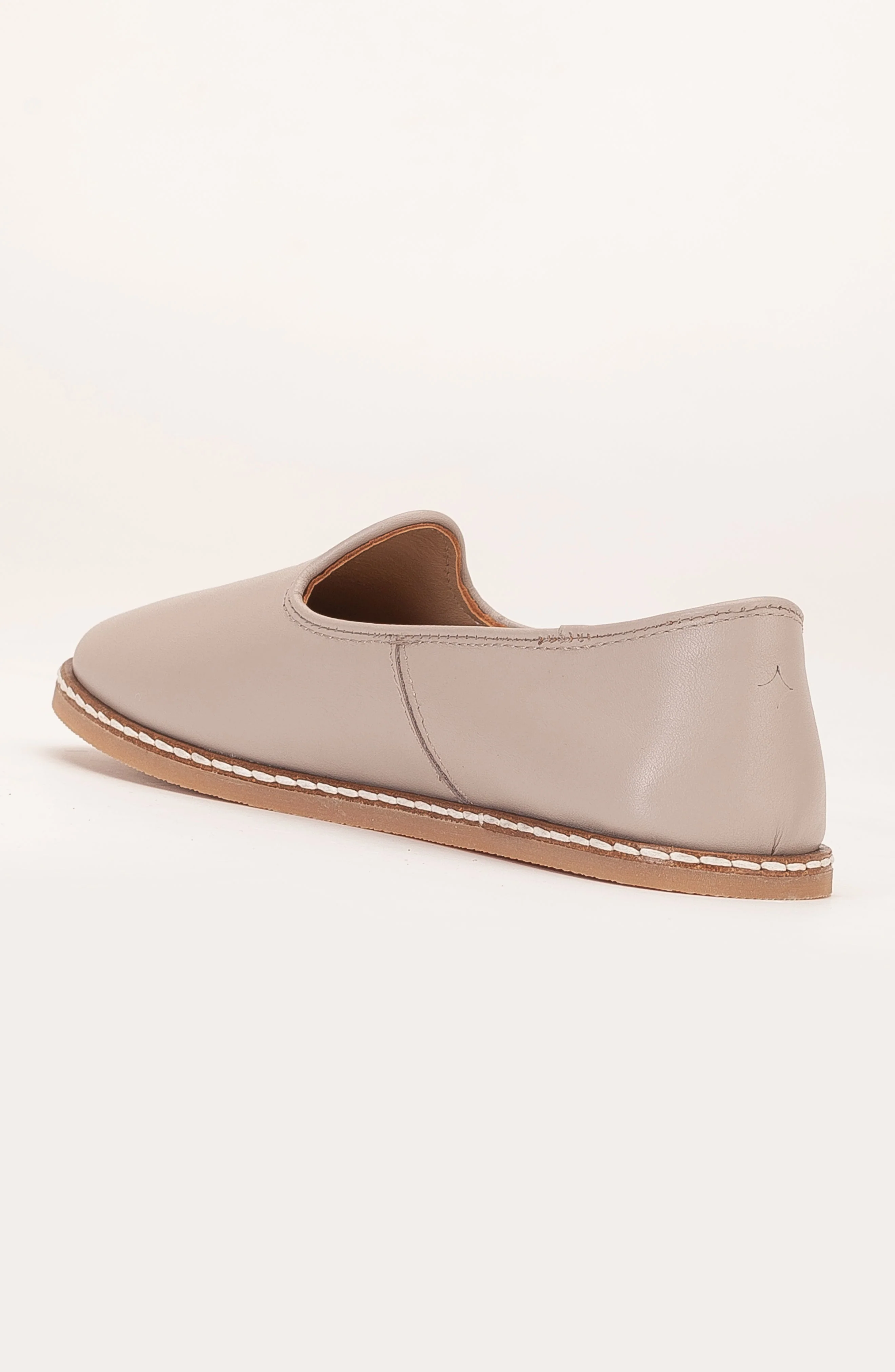 Dalya - Dark Beige Leather Slip On (Women) - Image 4