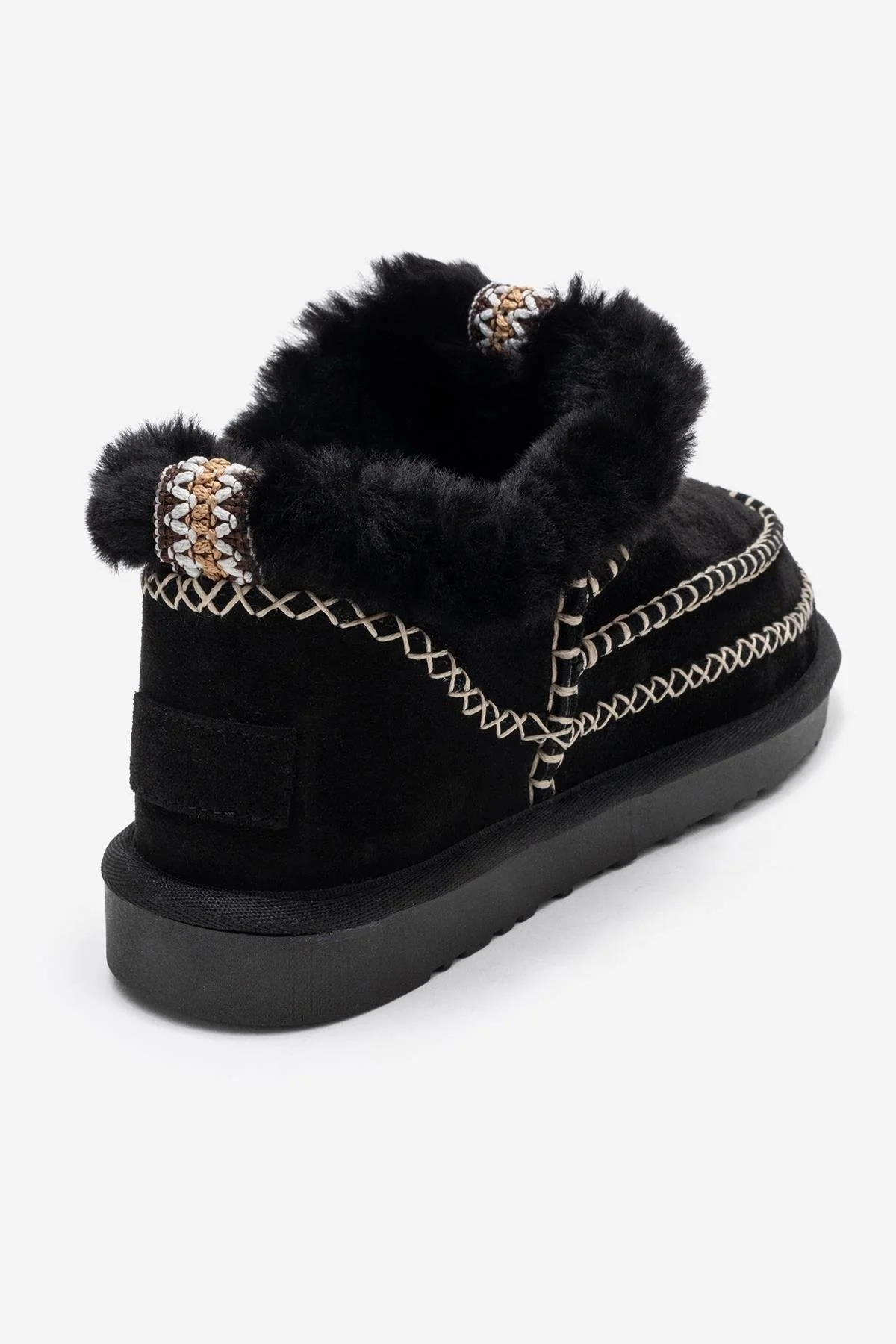Darel - Black Suede Genuine Leather Ankle Boot (Women) - Image 5