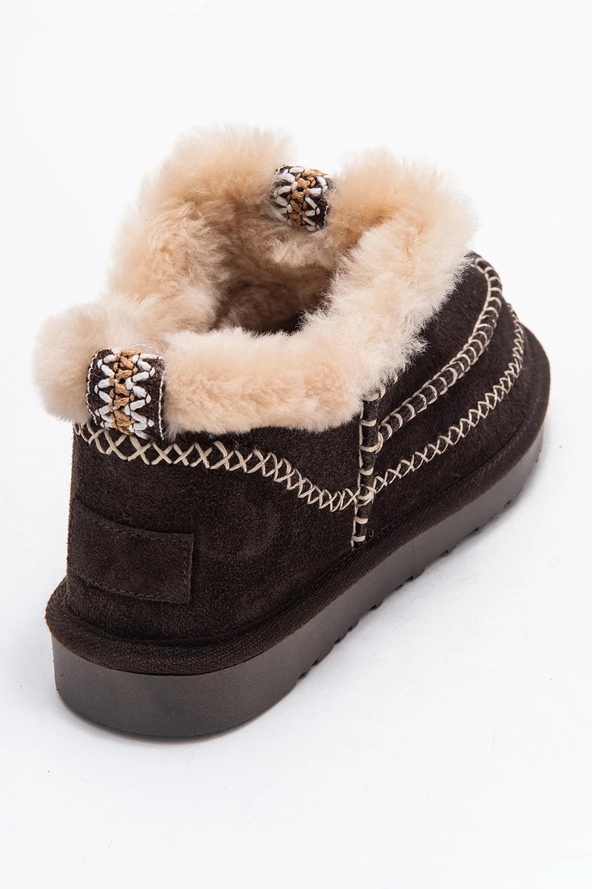 Darel - Brown Suede Genuine Leather Short Boot (Women) - Image 5